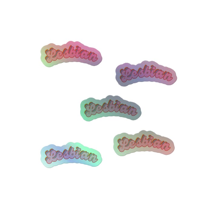 LGBTQIAP2S+ 2025, Curved Lesbian, Holo Sticker Pack product image (2)