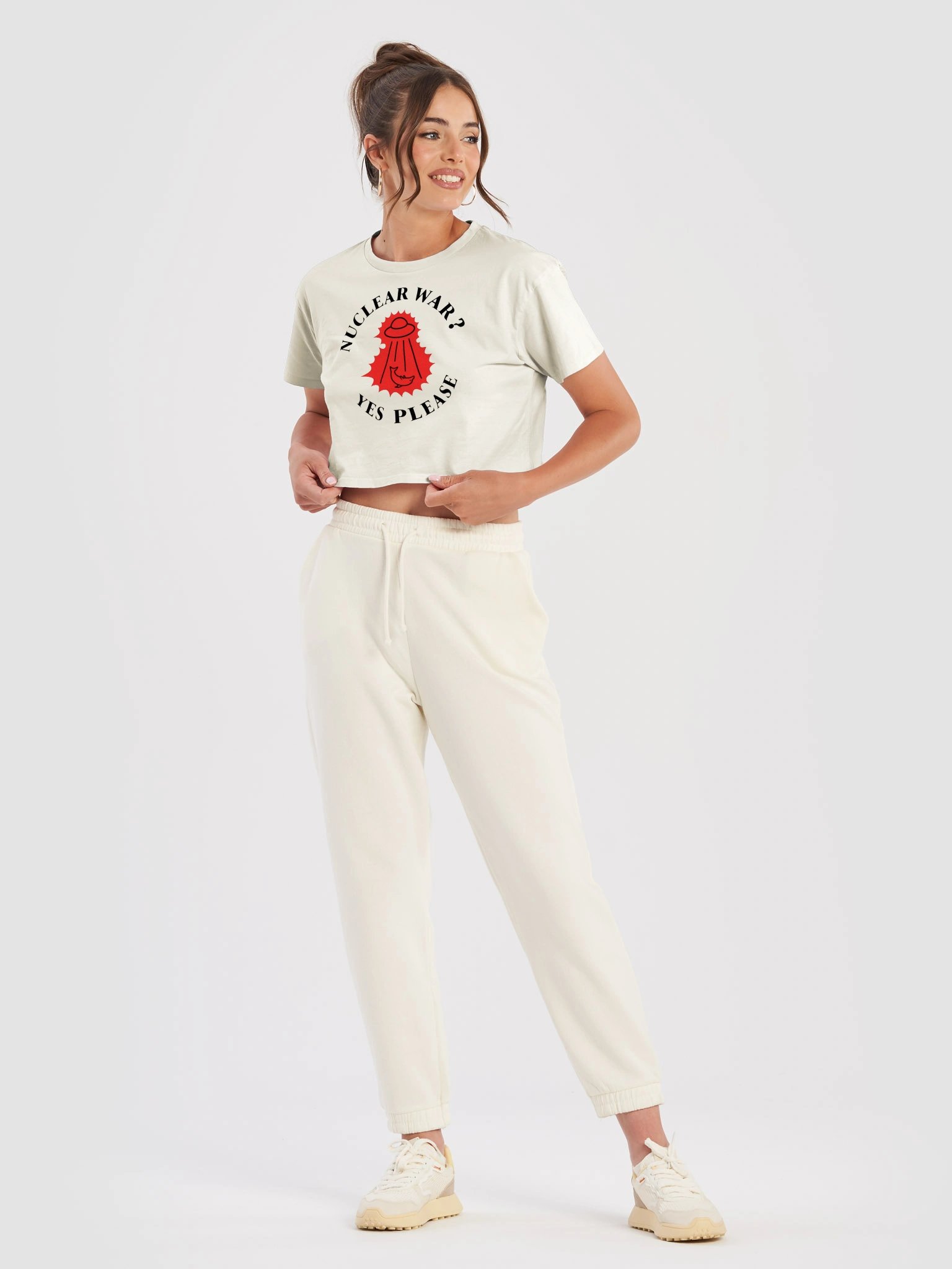 “Nuclear War? Yes Please” — Crop Top product image (3)