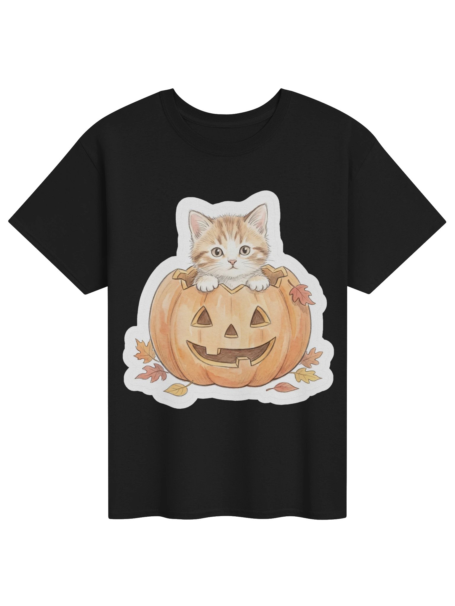 Pumpkin Peek Kitten Tee product image (1)