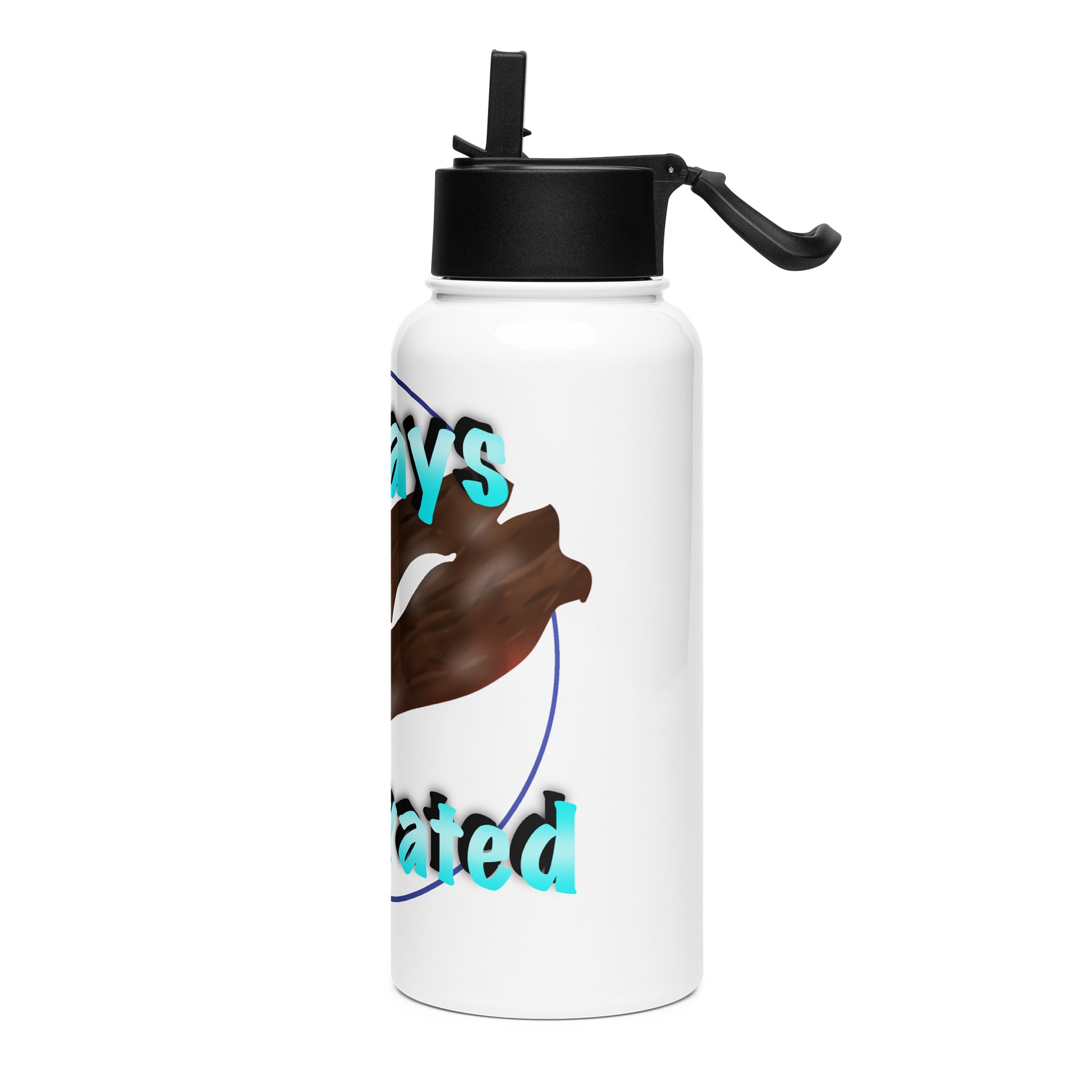 "Always Dehydrated" beef jerky water bottle product image (3)