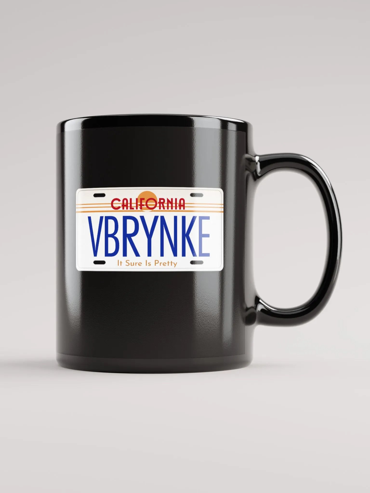It Sure Is Pretty License Plate Black Glossy Mug product image (1)