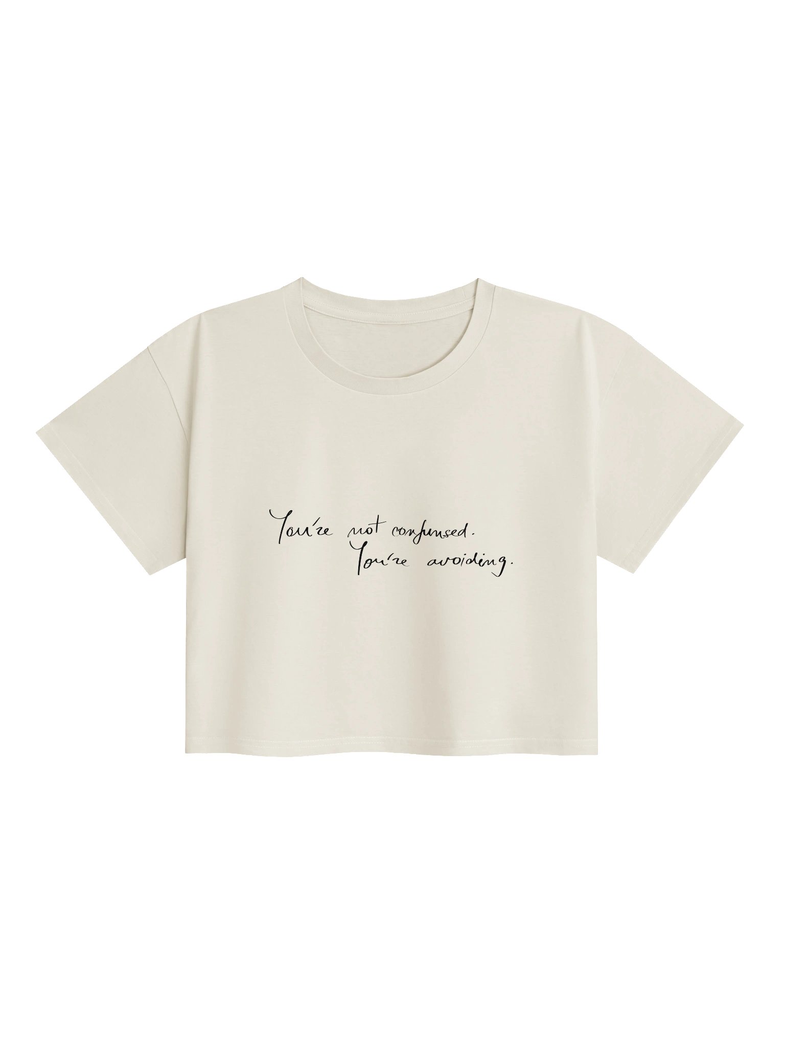 You are not confused. You are Avoiding T-Shirt | Handwritten Script Crop Tee product image (1)
