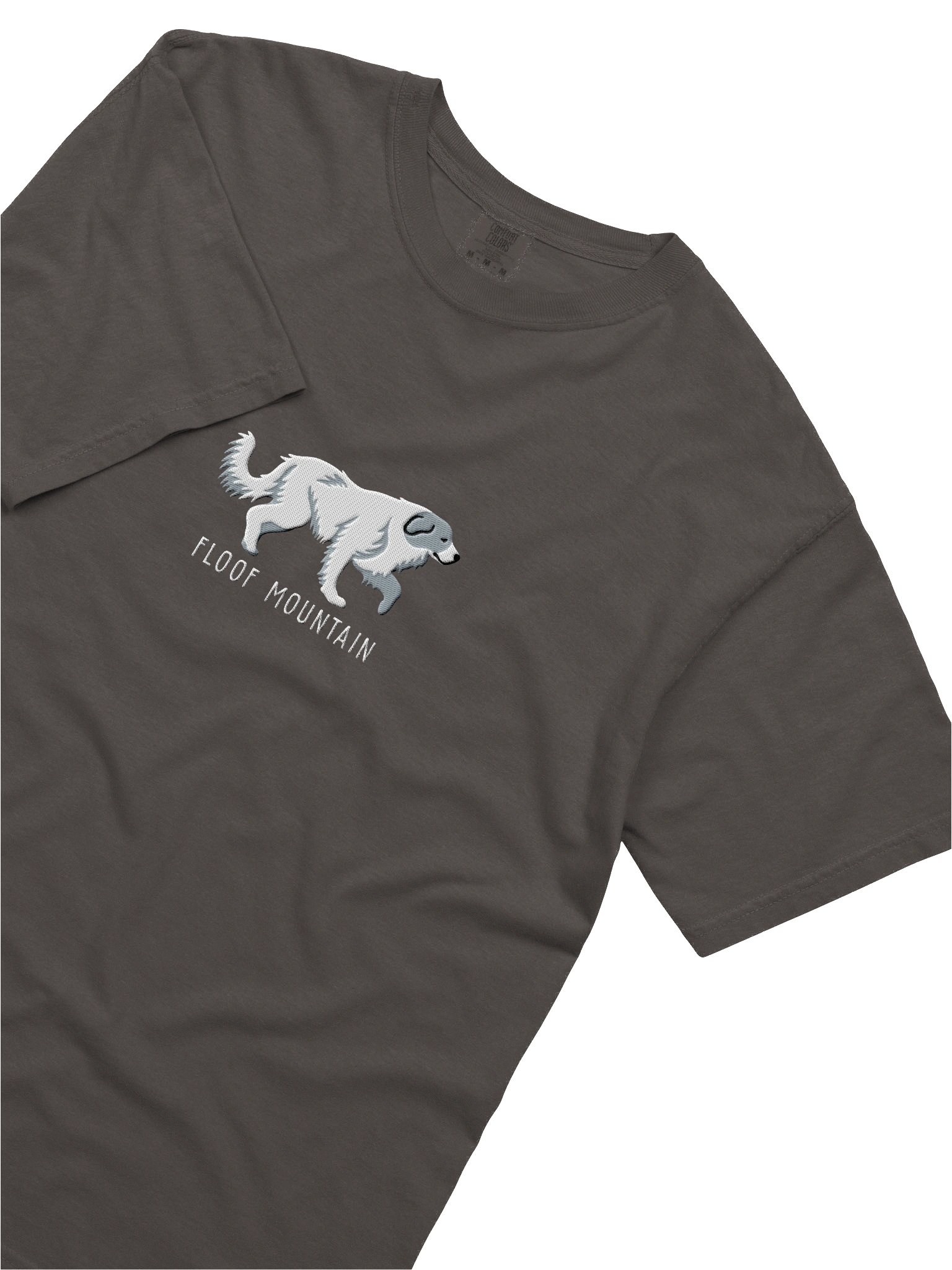 Floof Mountain T-Shirt(Embroidered) of a Great Pyrenees(Blue & White) product image (8)