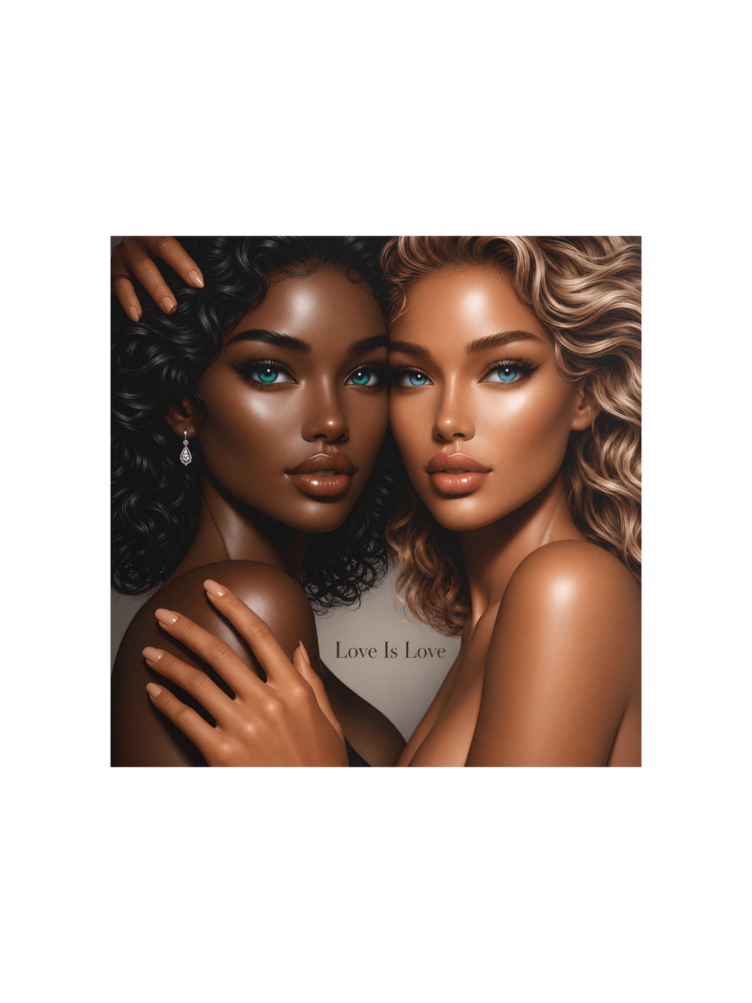 Love Is Love Art Print - Diverse Women Portrait | Empowerment Wall Decor product image (2)