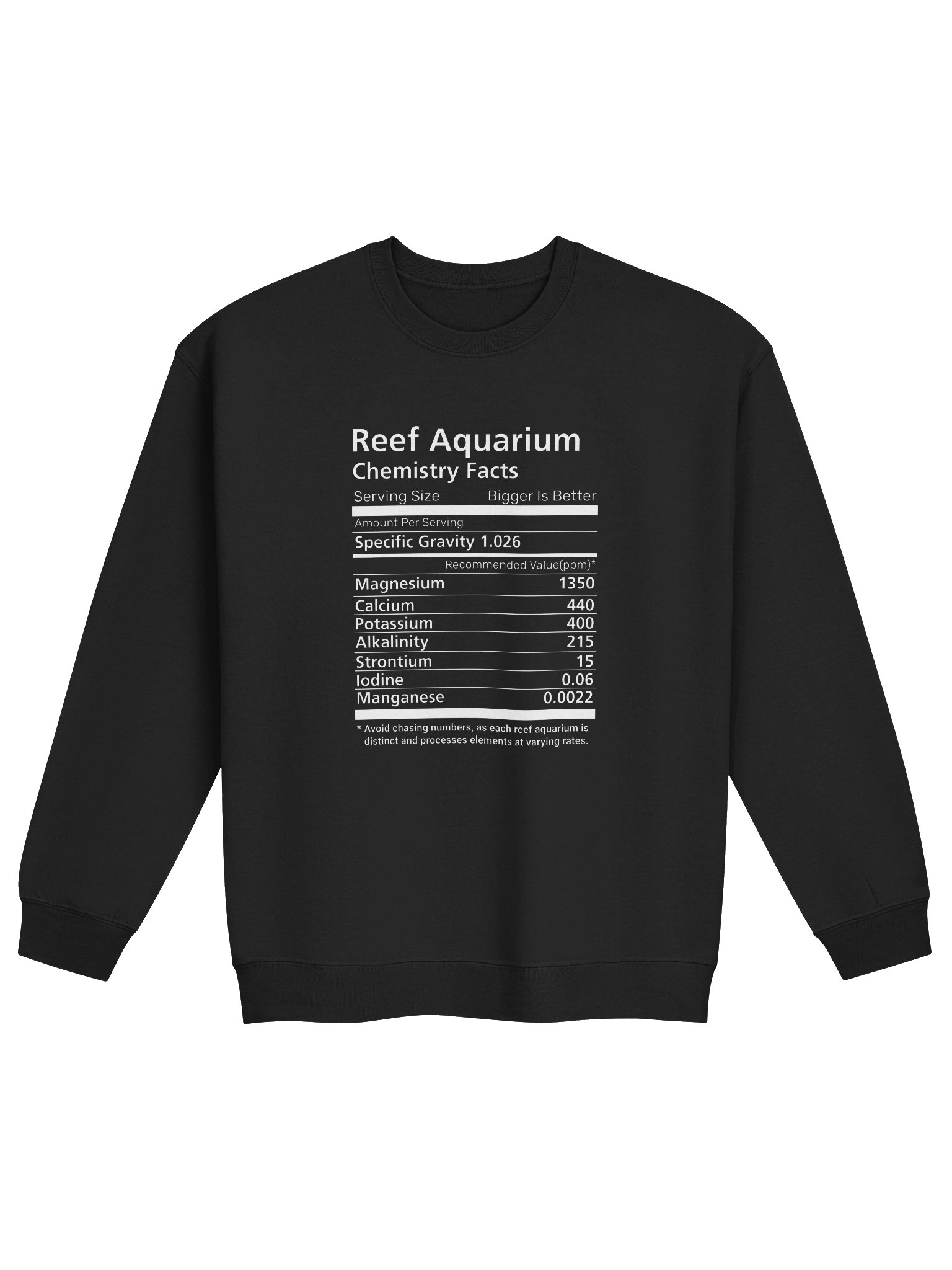Reef Aquarium Chemistry Facts Sweatshirt – Reef Tank Parameters & Coral Chemistry Sweatshirt product image (7)
