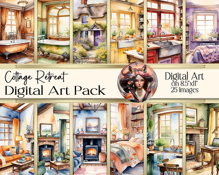 Cottage Retreat Digital Art Collection product image (1)