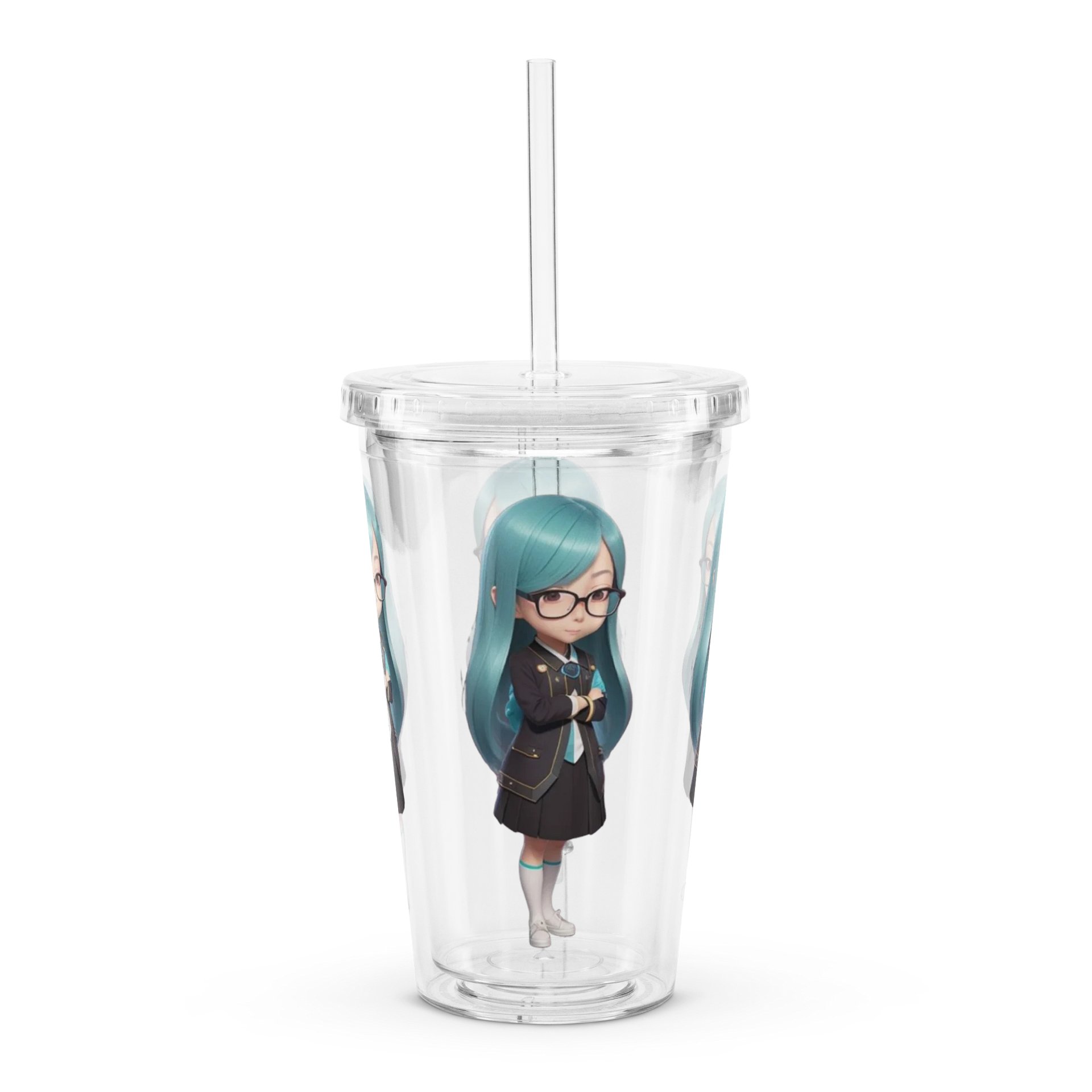 (Aqua CHIBI) K Clear Plastic Tumbler product image (4)