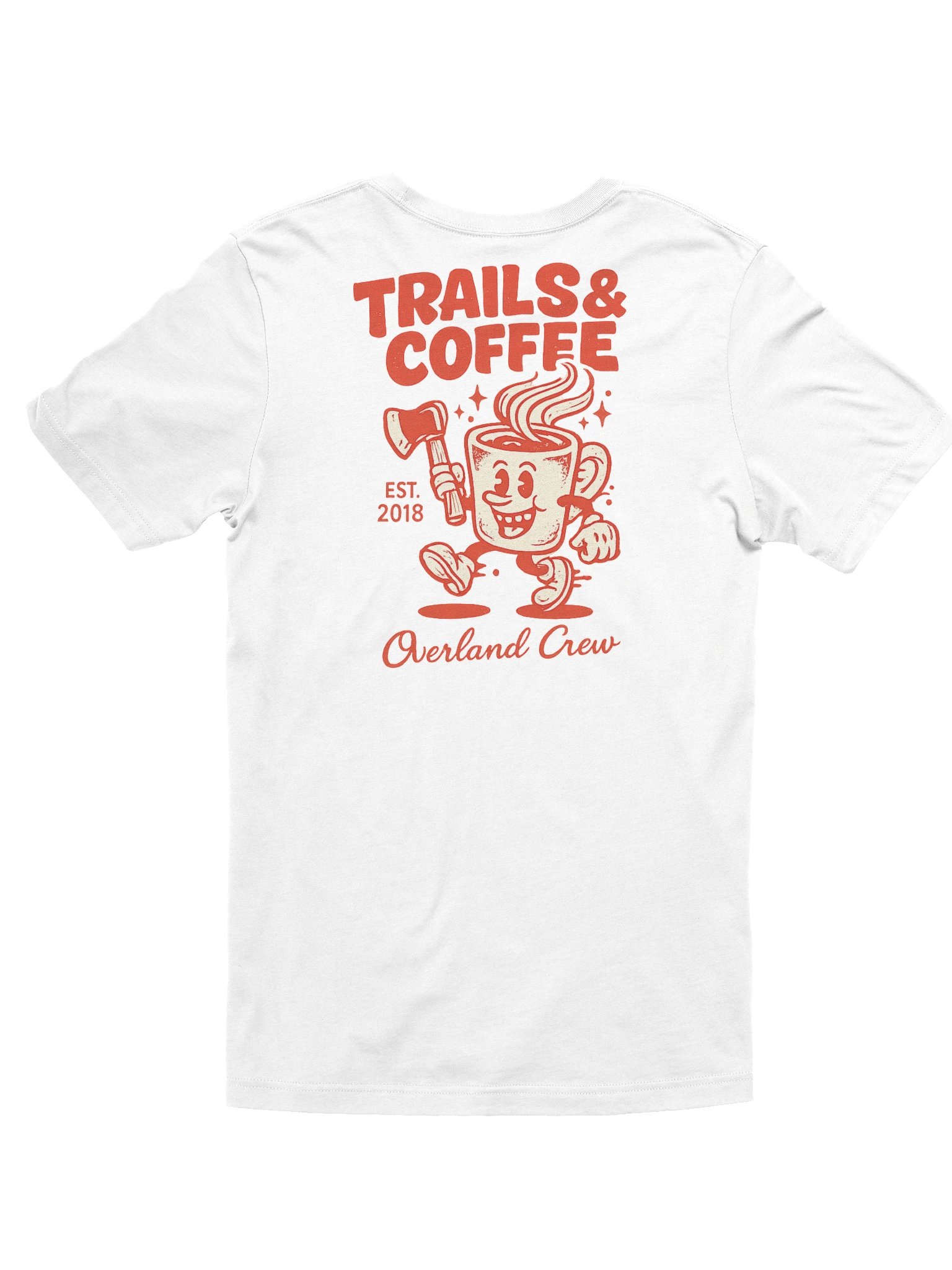 Trails & Coffee Overland Crew White Tee product image (3)