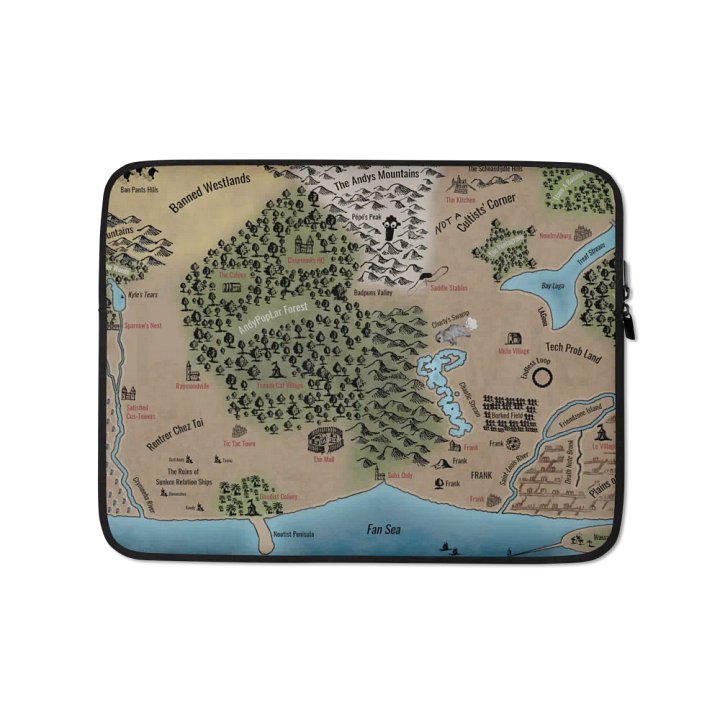 Qweendom Map Laptop Sleeve product image (1)