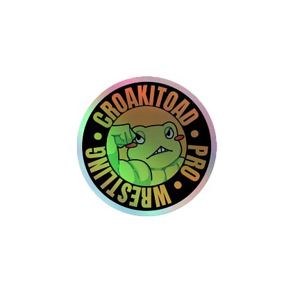 Croakitoad Pro Wrestling Holographic Sticker