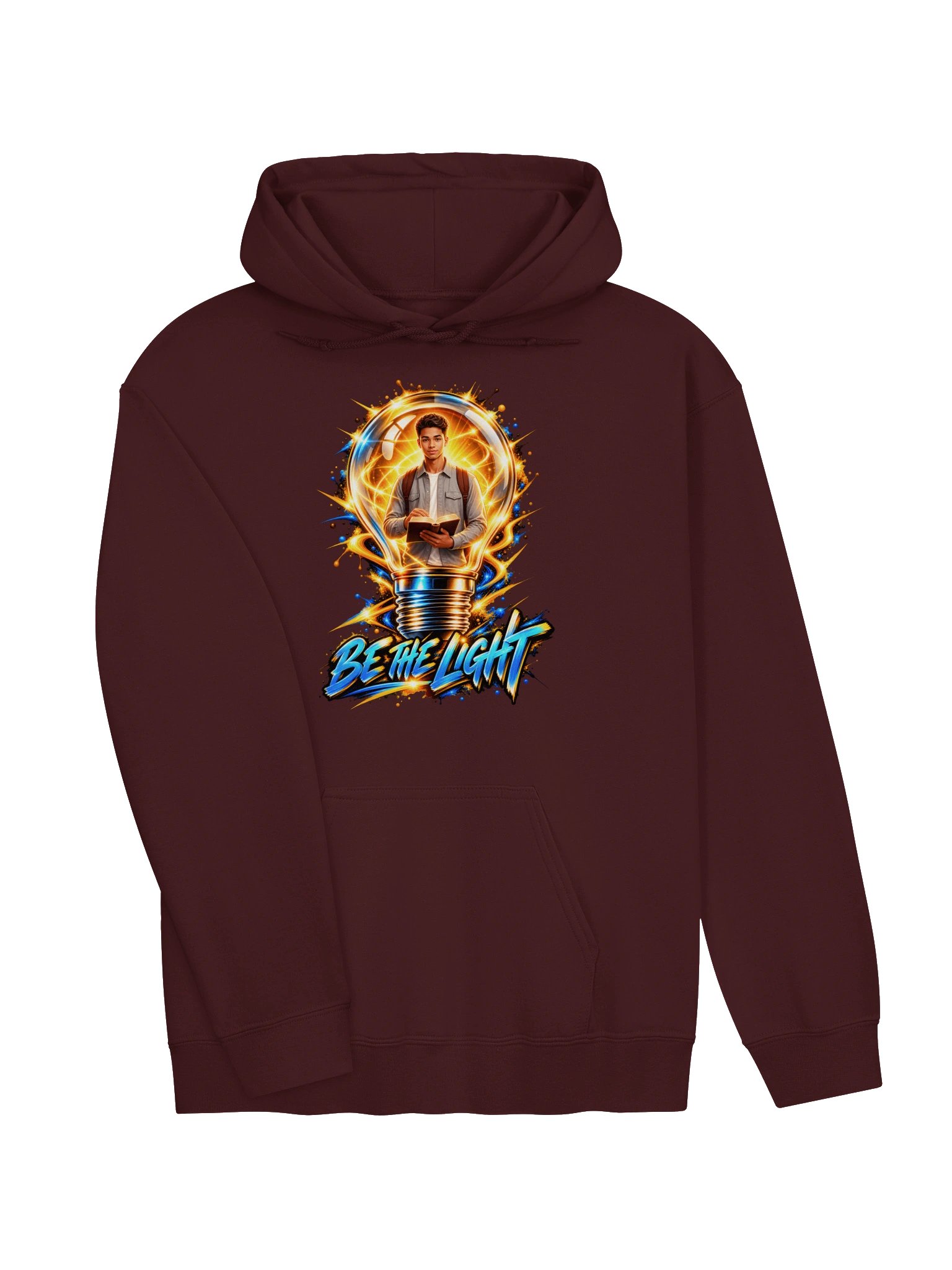 Be the Light Hoodie | Let Your Faith Shine in a Dark World | Christian Inspirational Streetwear product image (6)