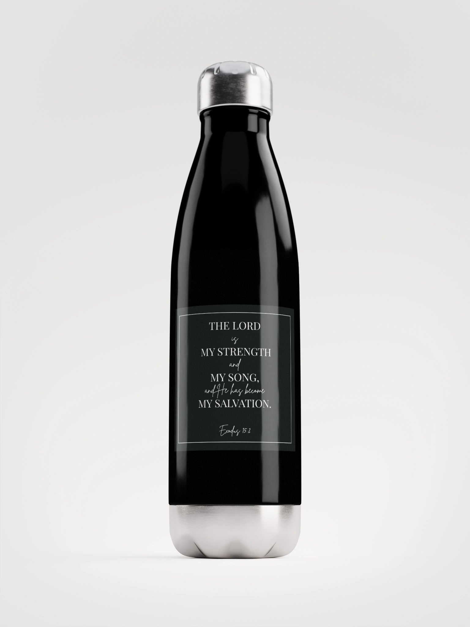 Exodus 15:2 Stainless Steel Water Bottle product image (1)