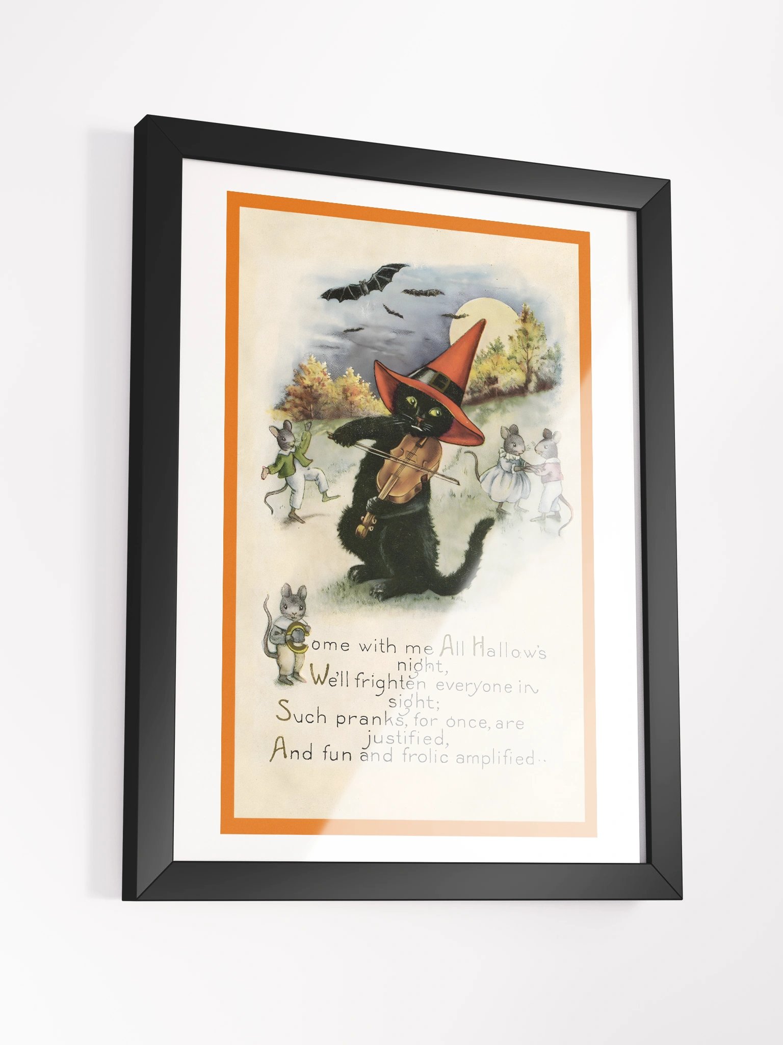 Framed Print - Spooky Cat 'The Mischief-Maker' product image (3)