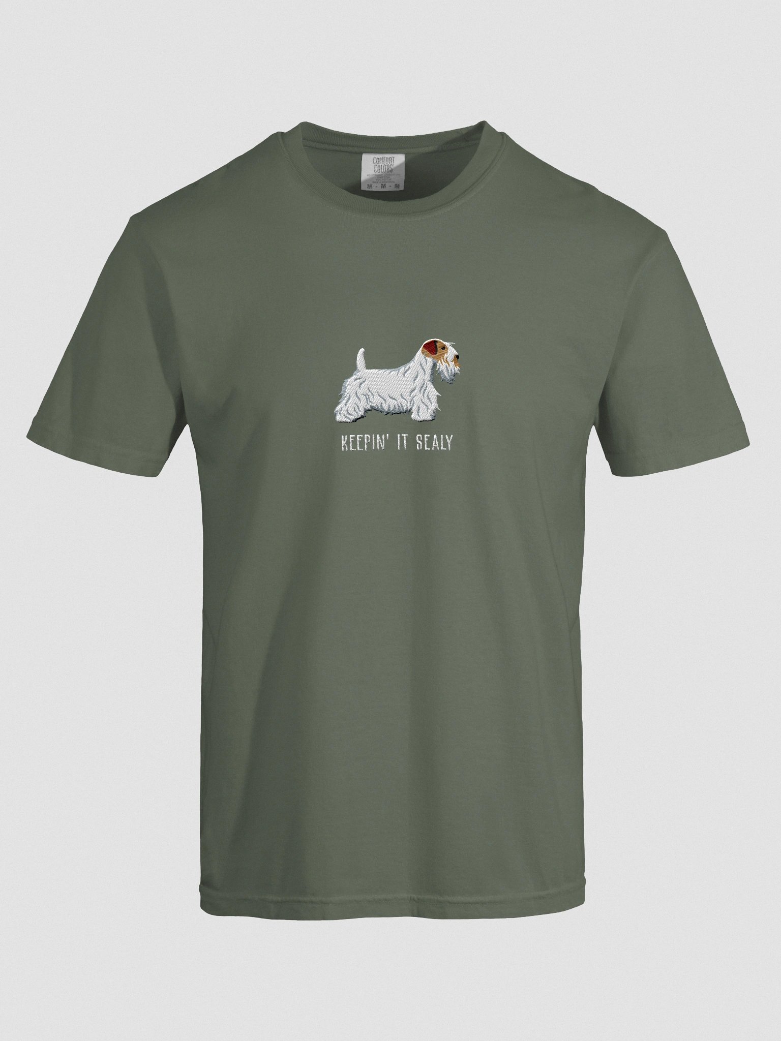 Keepin' It Sealy T-Shirt(Embroidered) of a Sealyham Terrier(Brown & White) product image (10)