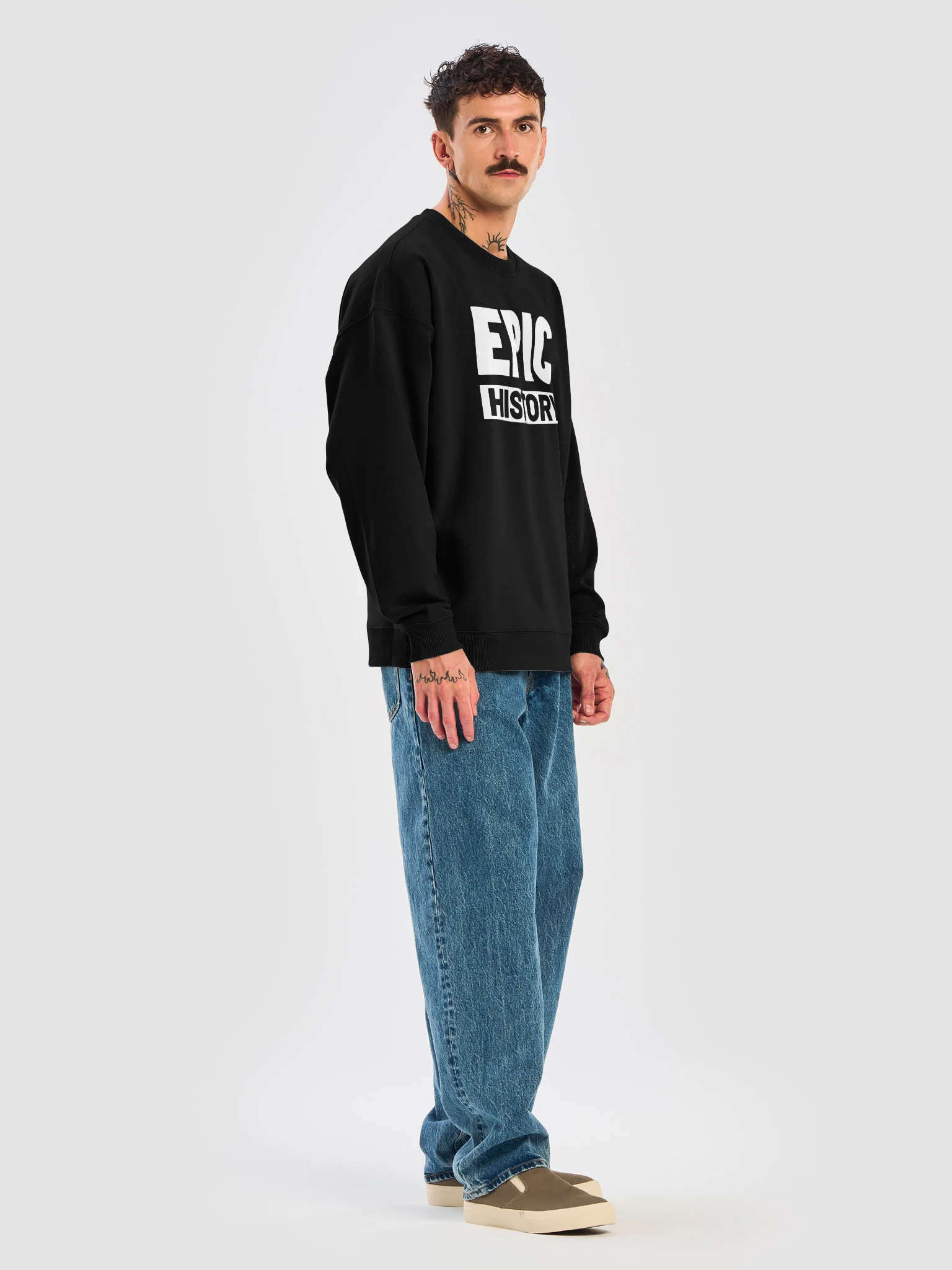 Epic History Logo - Oversized Sweatshirt (White Logo) product image (7)