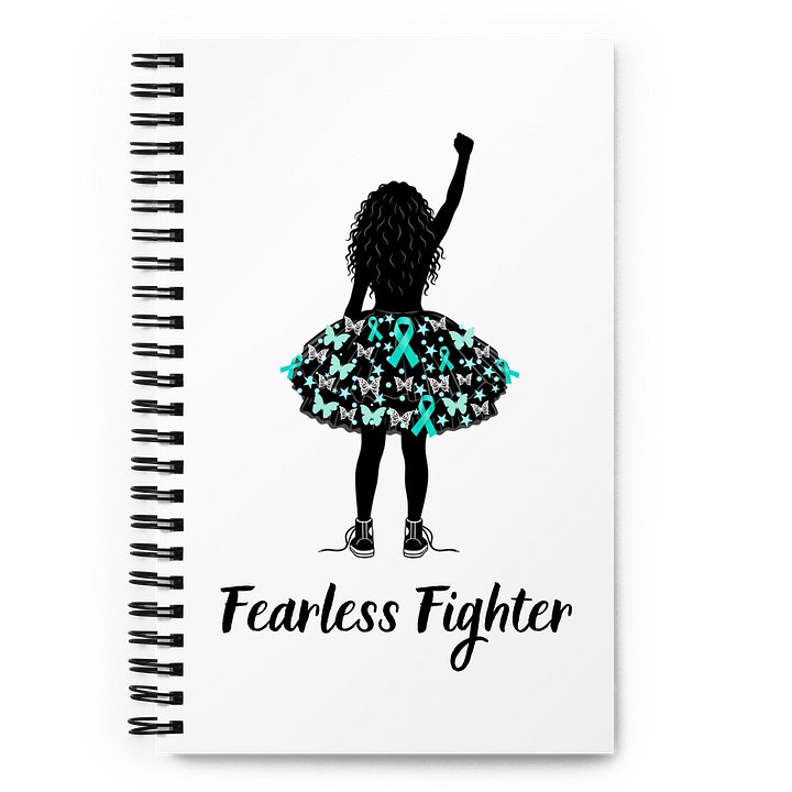 Ovarian Cancer - Fearless Fighter Spiral Journal [Dotted Pages] product image (1)
