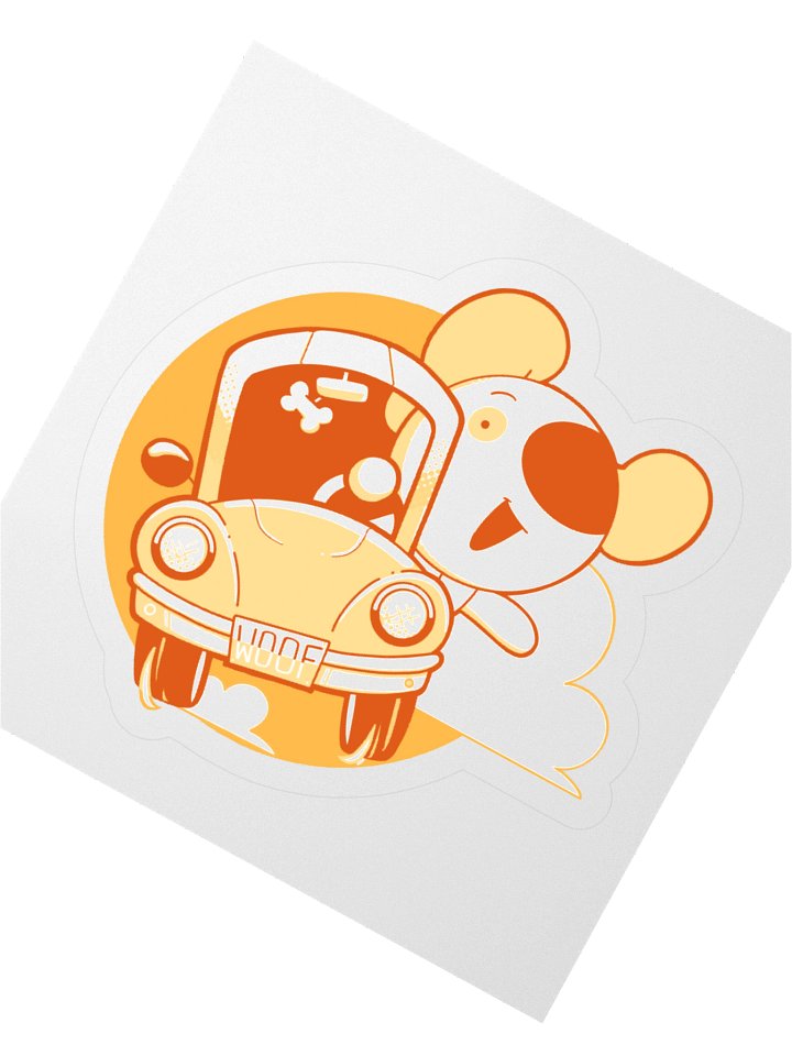 Dog Racer Sticker product image (2)
