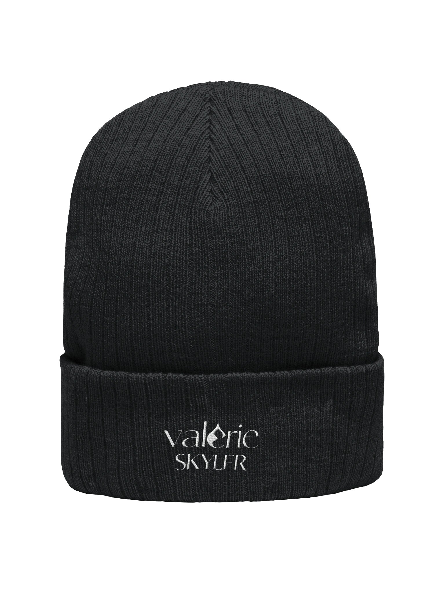 Eco-Friendly Ribbed Knit Black Beanie product image (1)