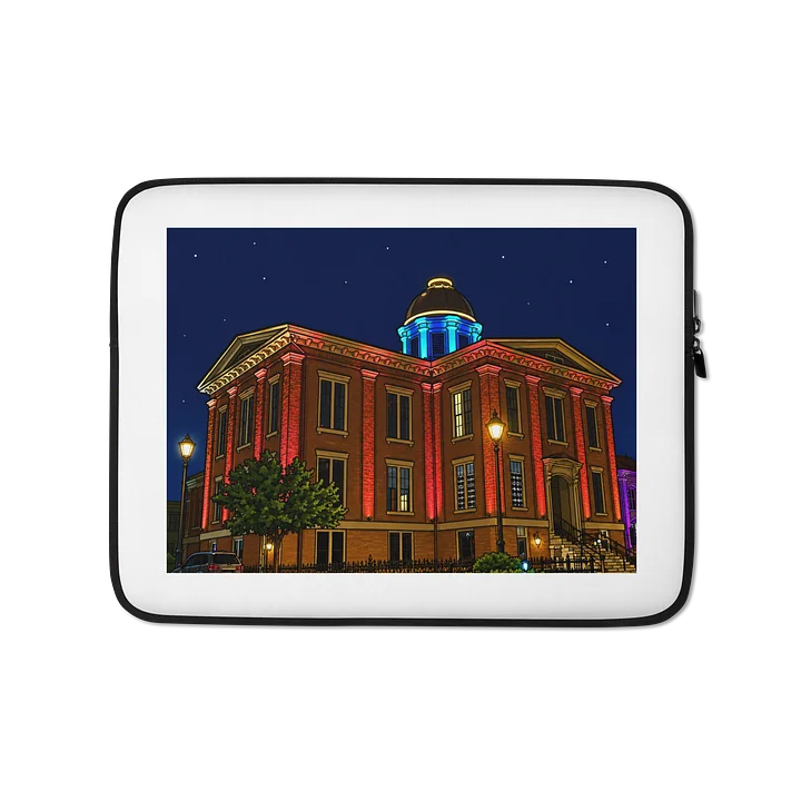 FOTOC Laptop Sleeve with Old Courthouse in Cartoon Style product image (1)