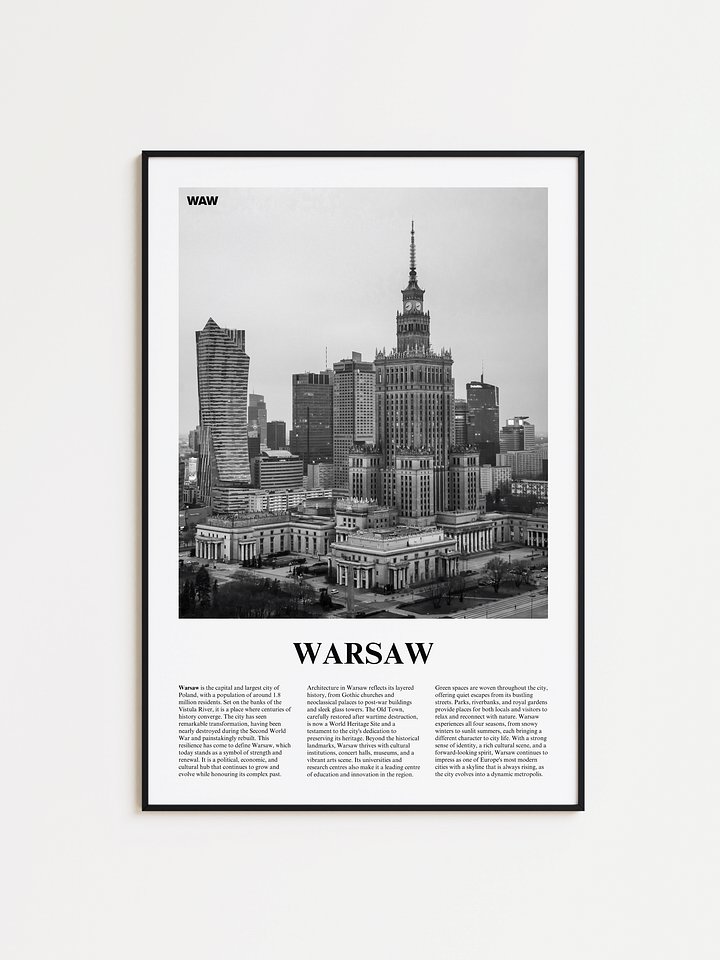 Warsaw 01 Newspaper Poster | Framed product image (1)