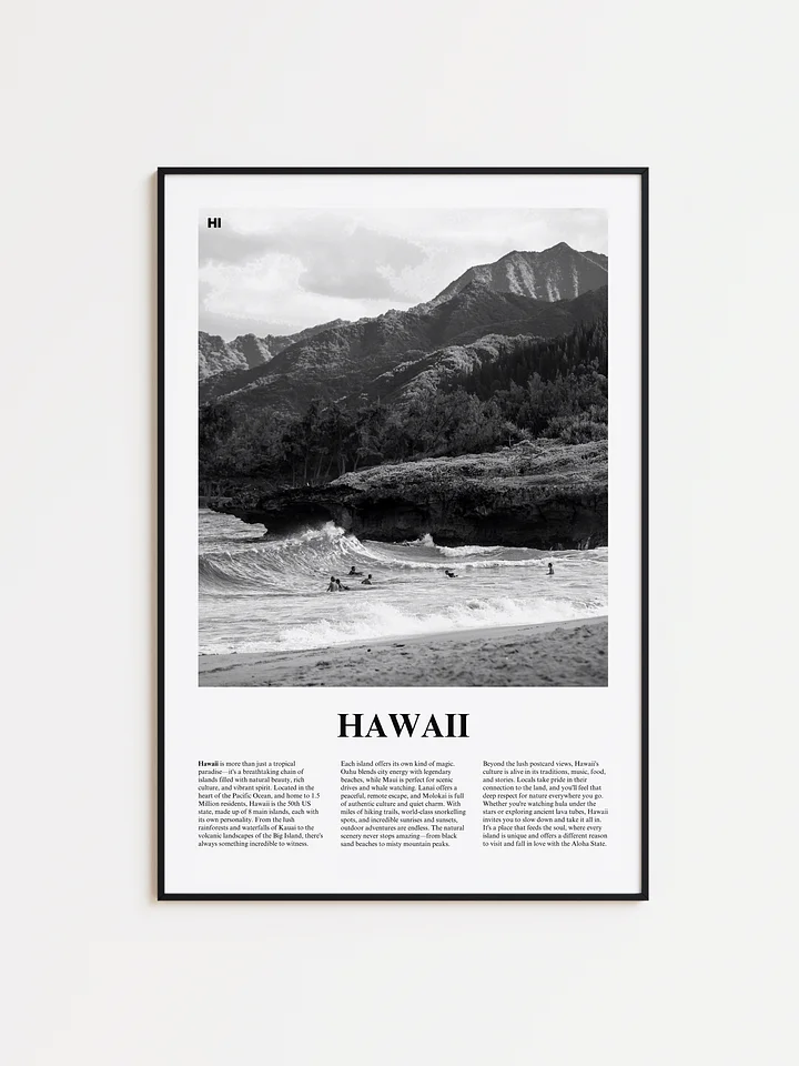 Hawaii 01 Newspaper Poster | Framed product image (1)