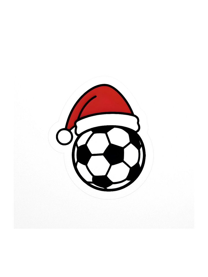 Santa Soccer Ball Kiss Cut Stickers product image (1)