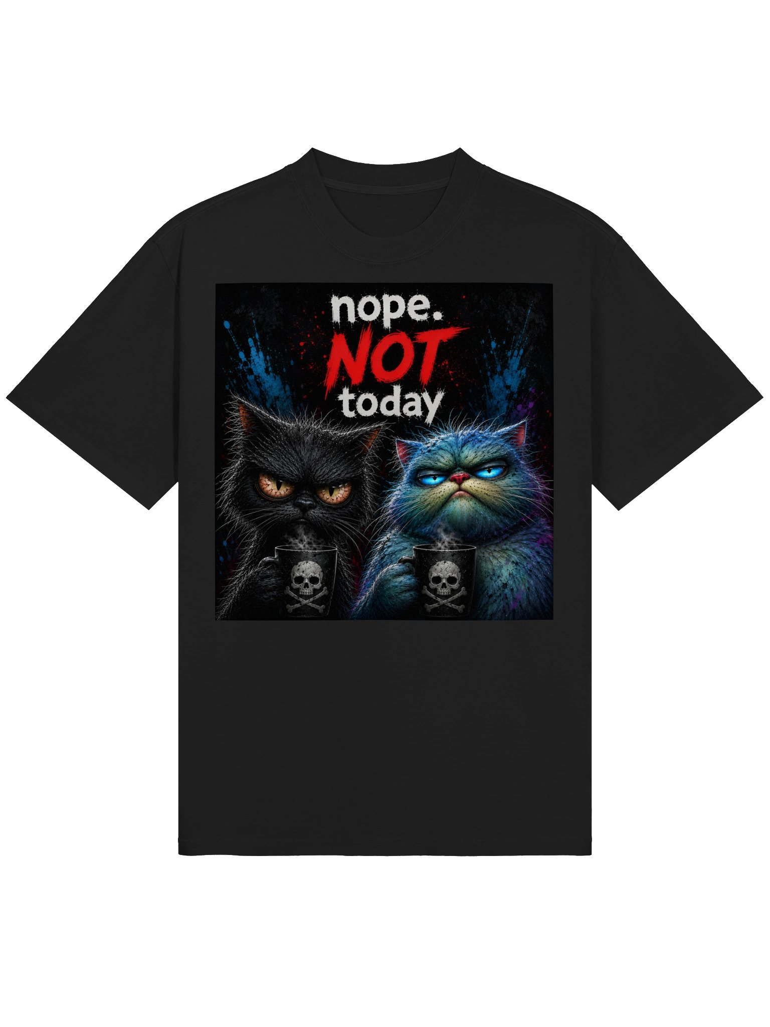 Nope NOT Today Cat T-Shirt | Funny Sarcastic Unisex Cat Lover Gift product image (2)