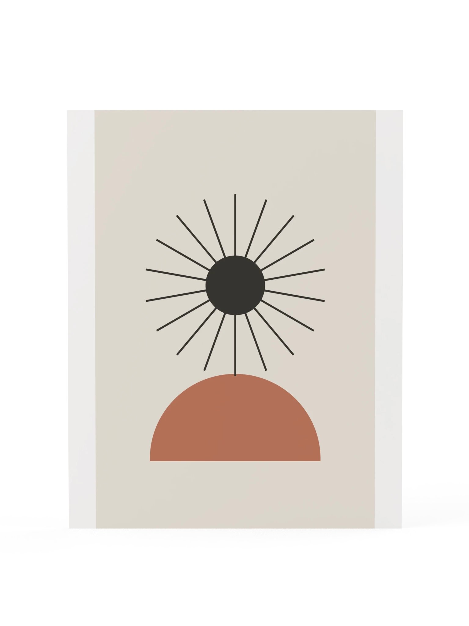 Charcoal Sun Print | Earthy Bathroom Wall Art product image (3)