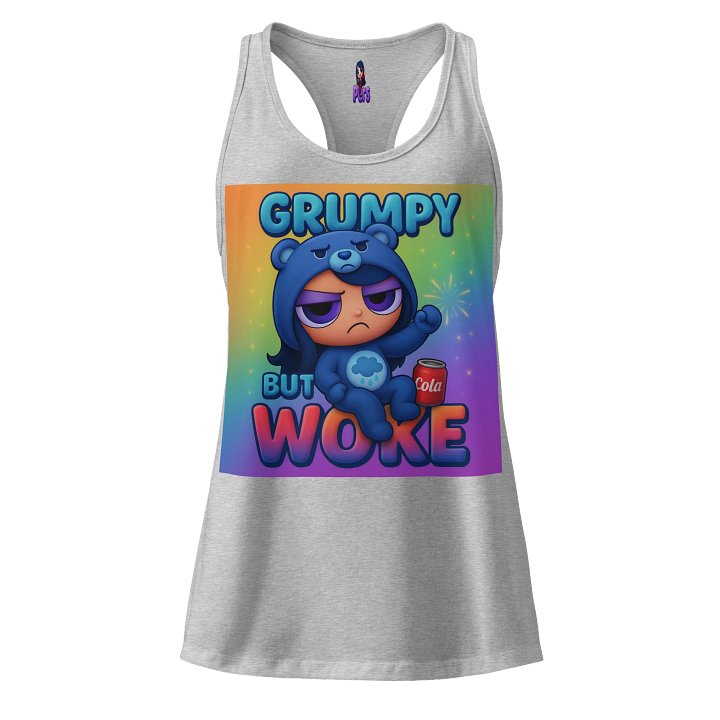 Grumpy But Woke Racerback Tank product image (5)