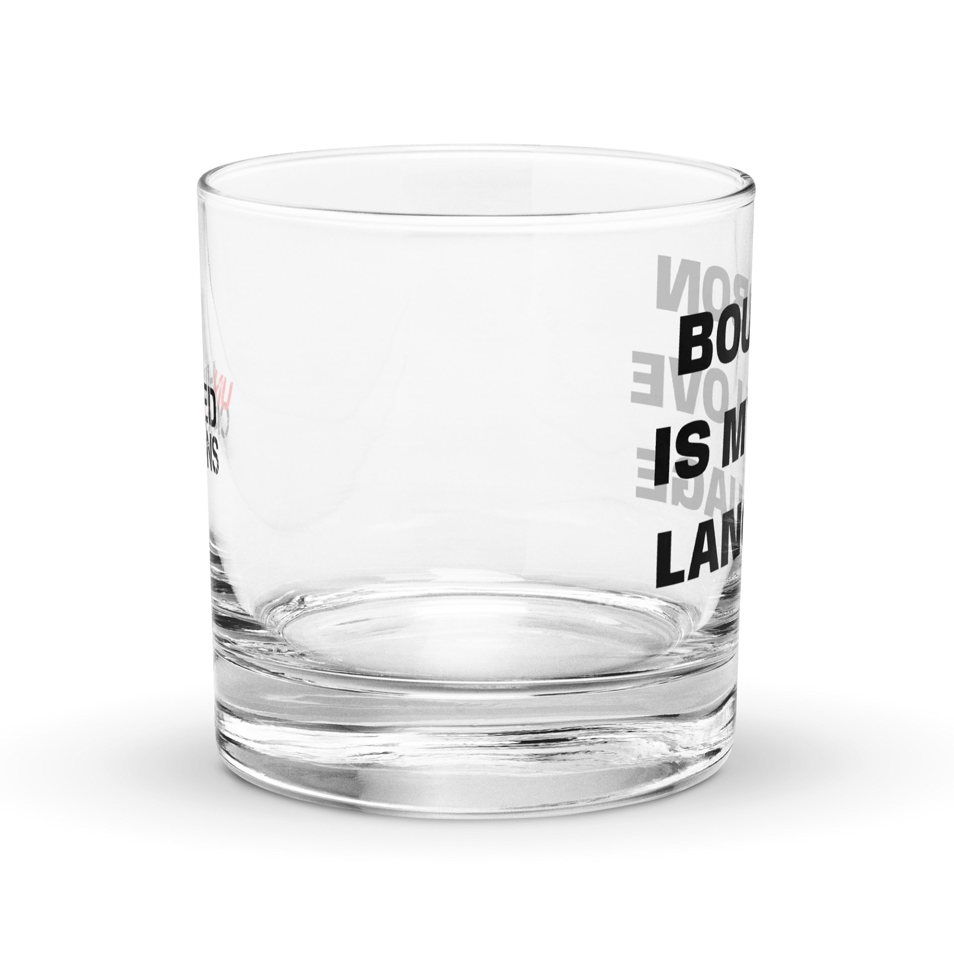 Bourbon is My Love Language Rocks Glass product image (3)