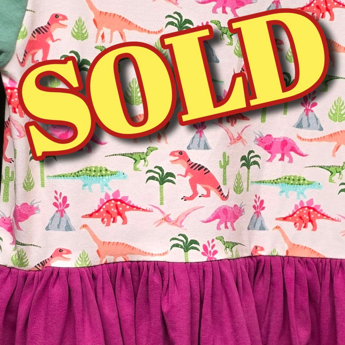 KPEA - Size 8 - GENTLY USED - Dino top dress product image (1)
