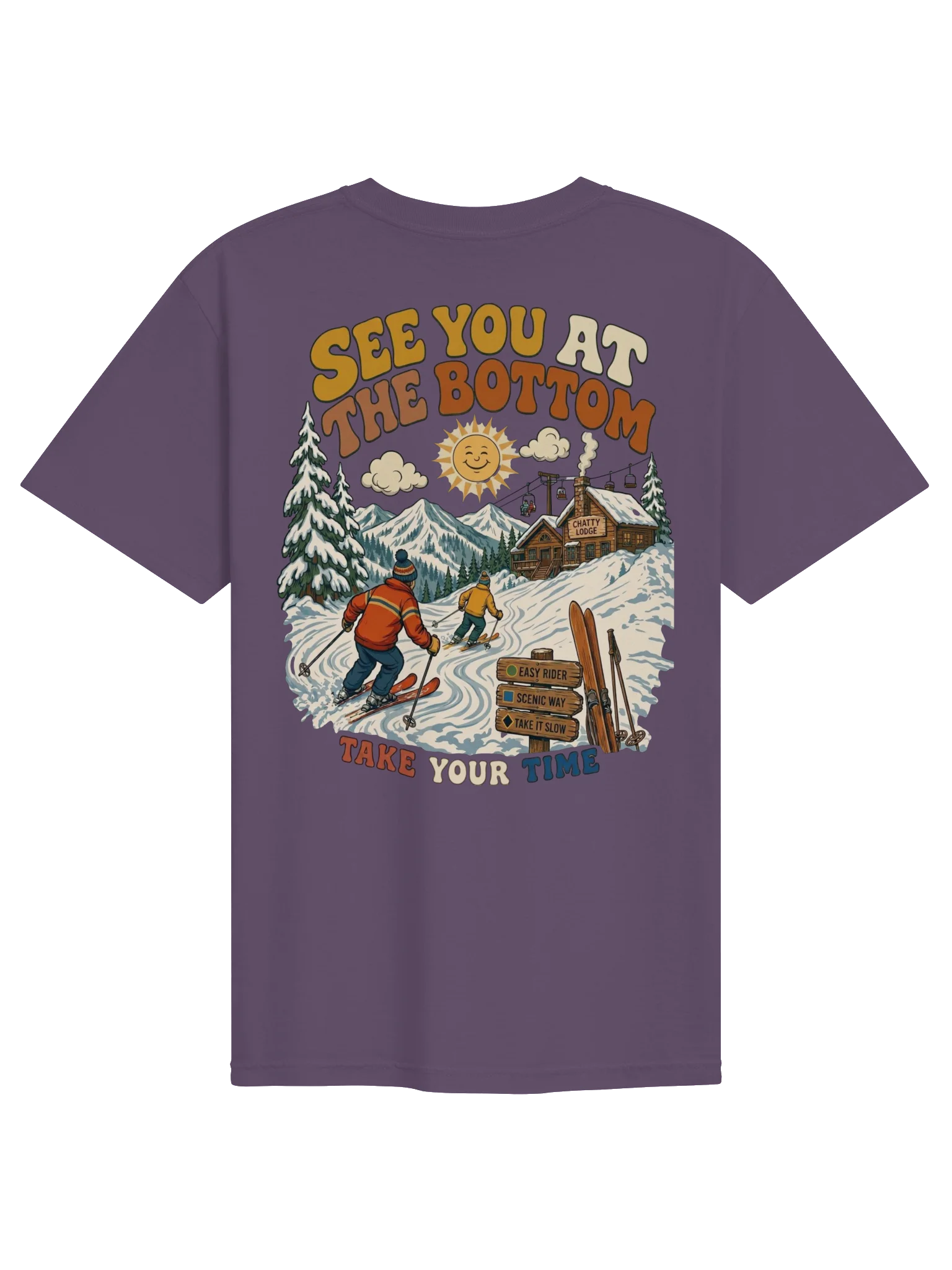 See You at the Bottom Snow Skiing Tee | Americana Collection product image (3)