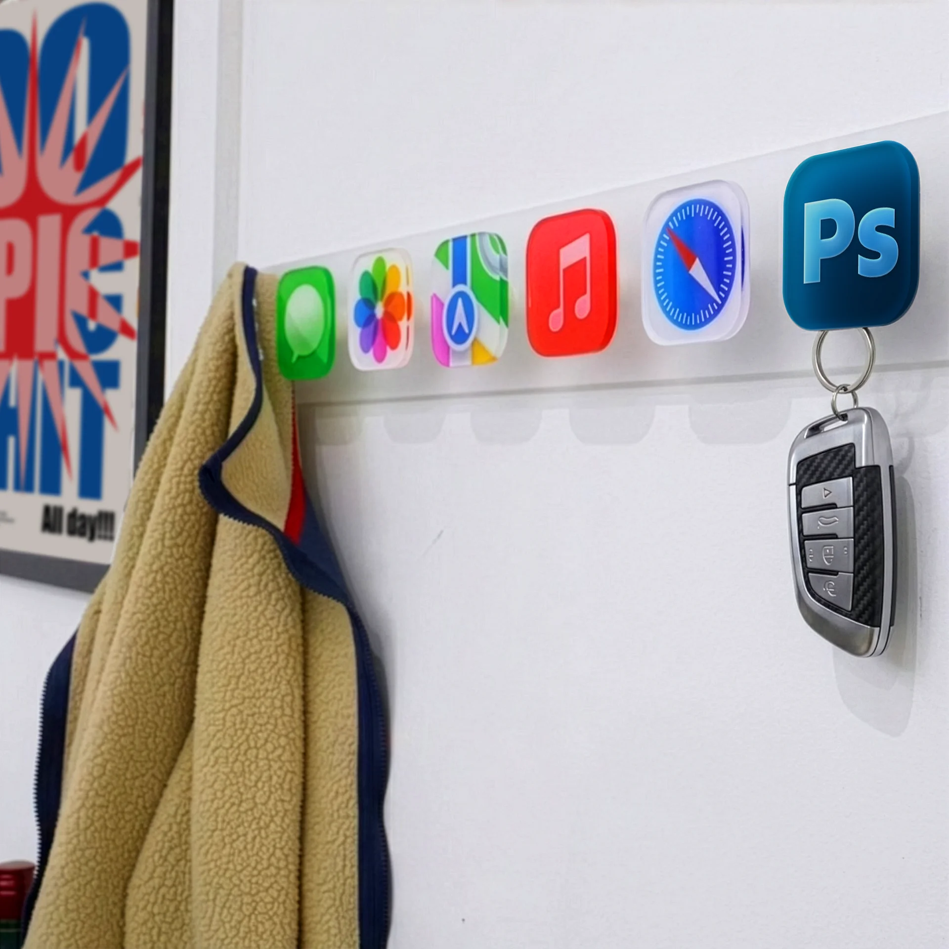 Custom App Icon Coat Rack product image (1)