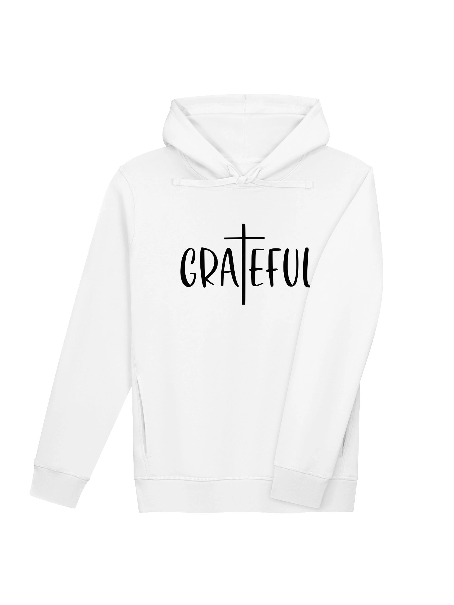 Grateful Cross Typography Organic Side Pocket Hoodie product image (7)