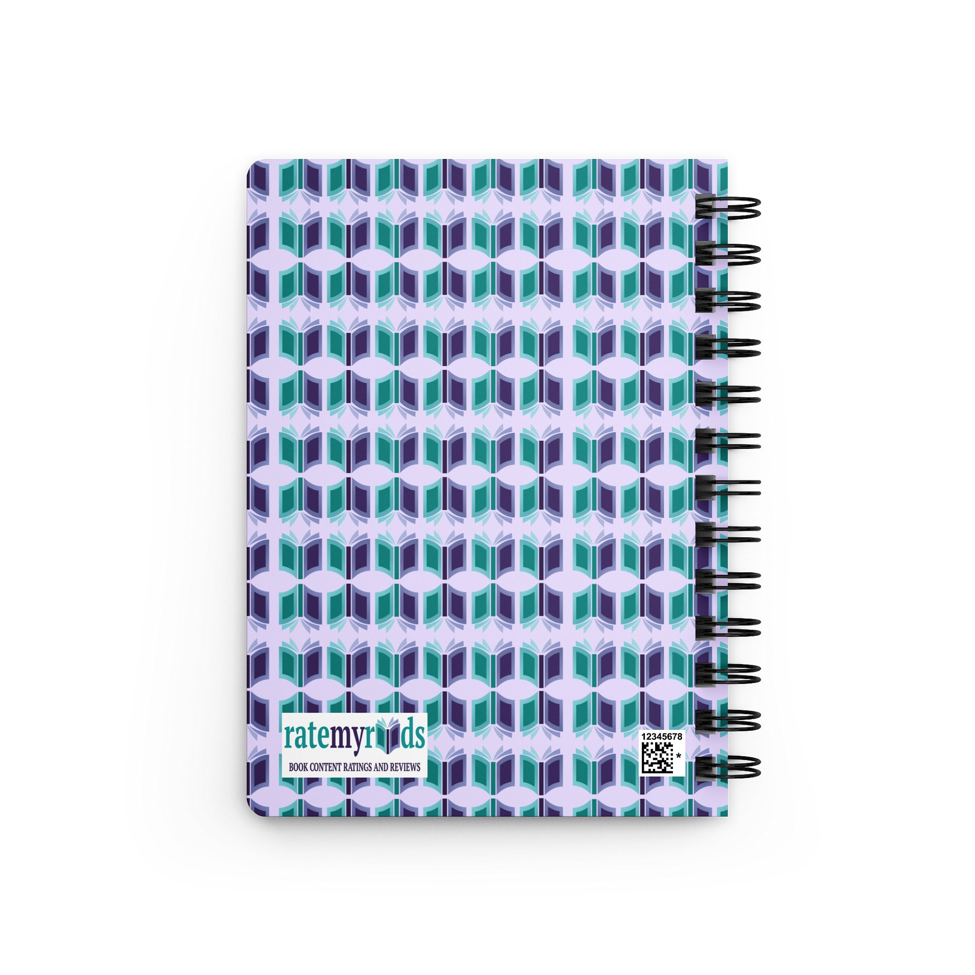 Bookish Spiral Notebook (Light Purple Background) product image (2)