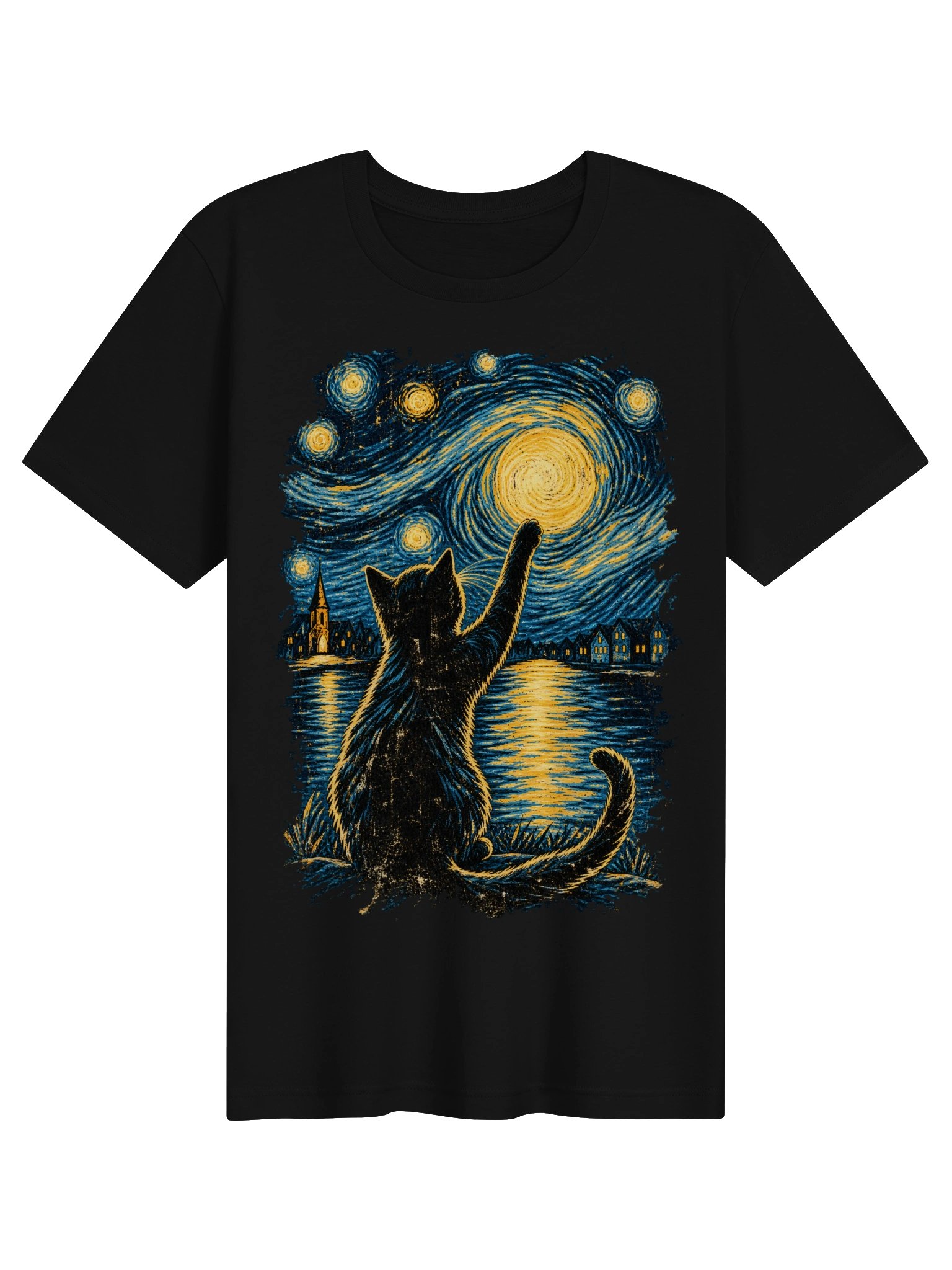 Camiseta Gato Noche Estrellada product image (2)