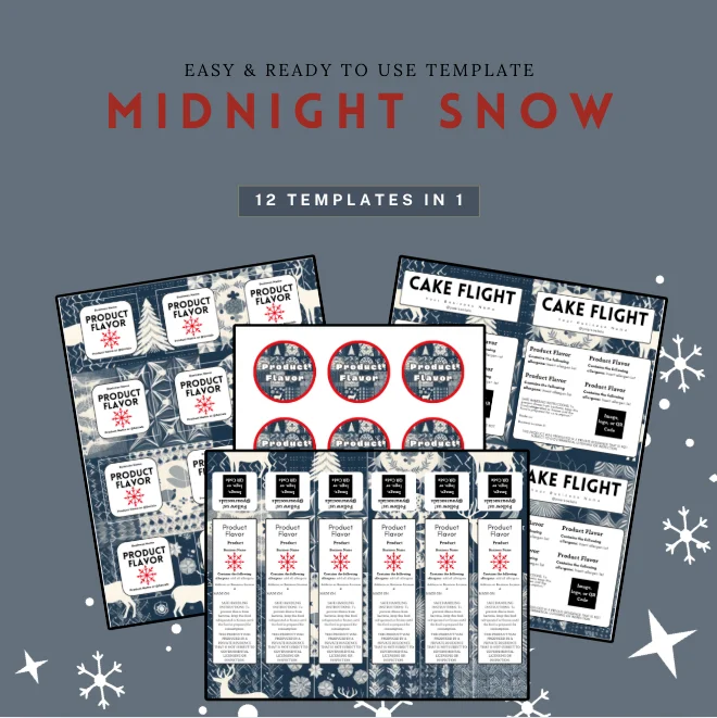 Midnight Snow Label Templates Bundle product image (1)