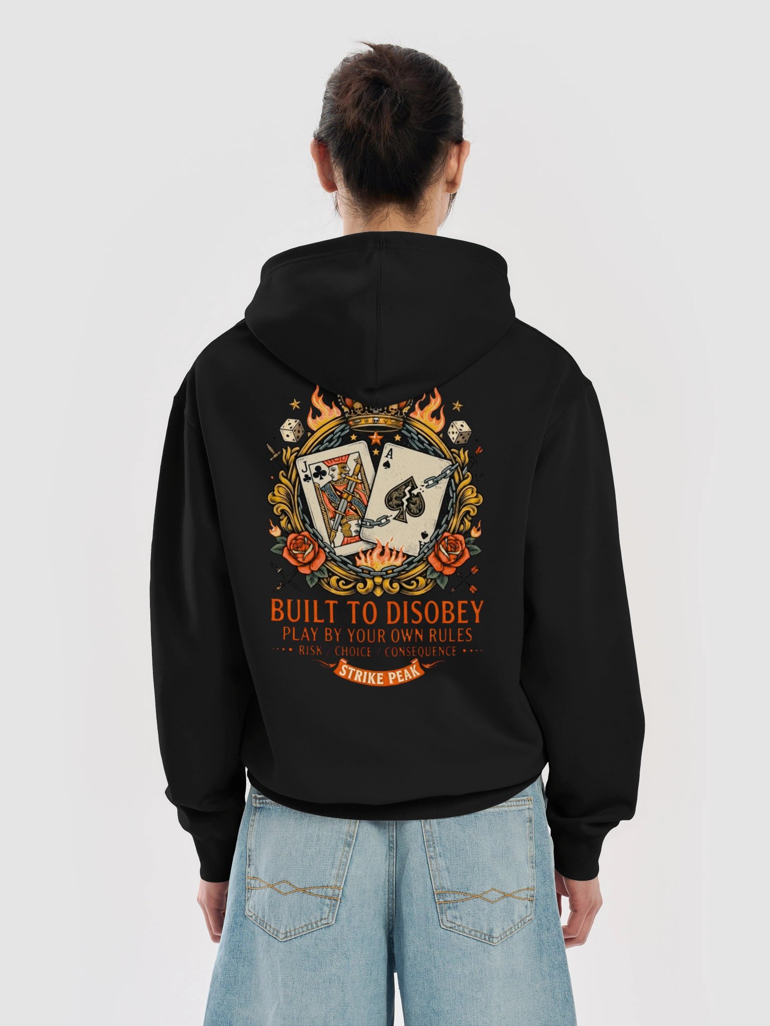 Premium Heavyweight Oversized Hoodie - "Built To Disobey" Dual-Sided Statement Streetwear product image (32)
