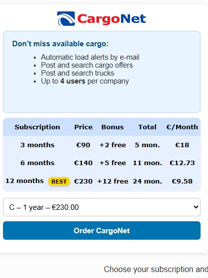 CargoNet 1 year subscription product image (7)