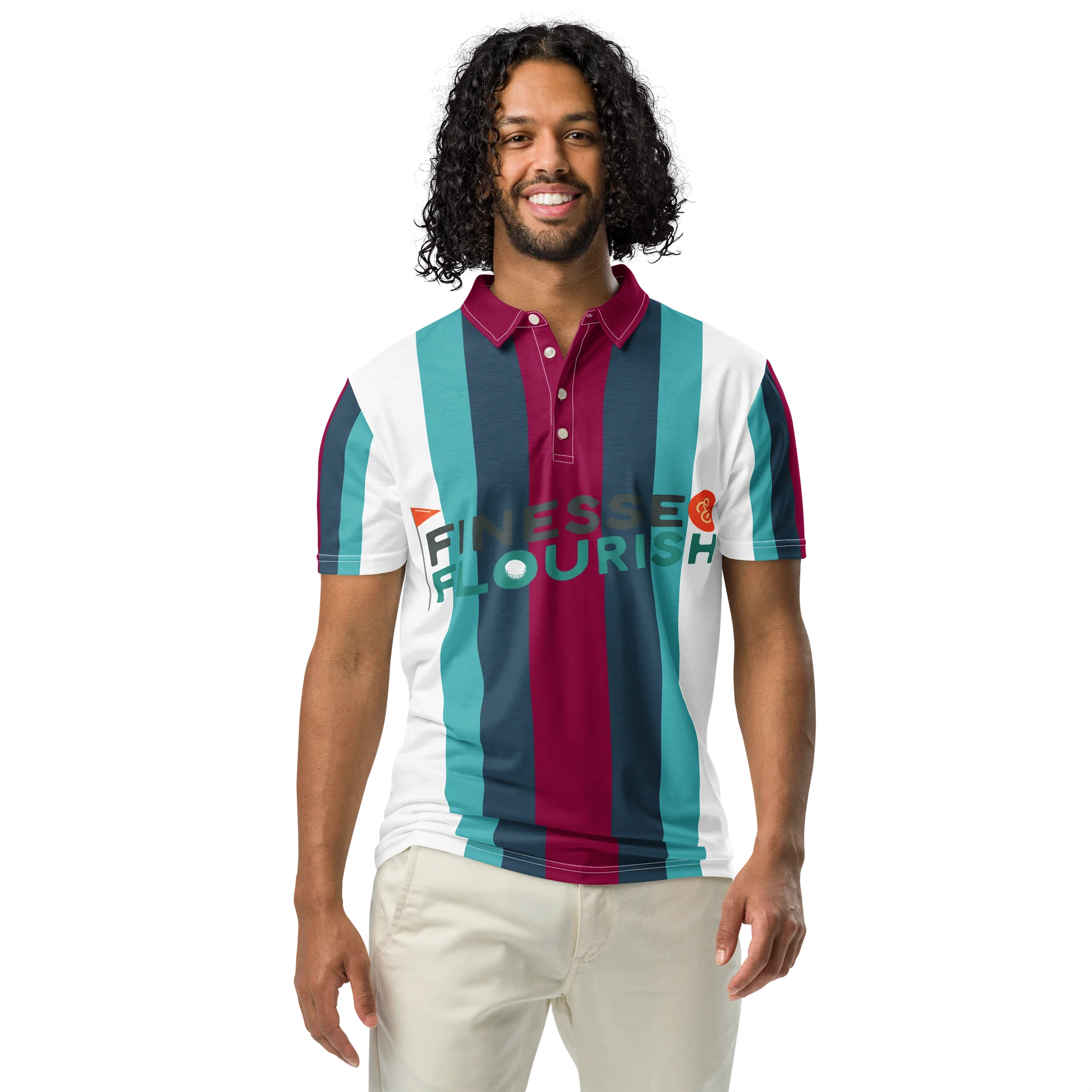 F&F Stripe 2 Slim Fit Polo Shirt product image (3)