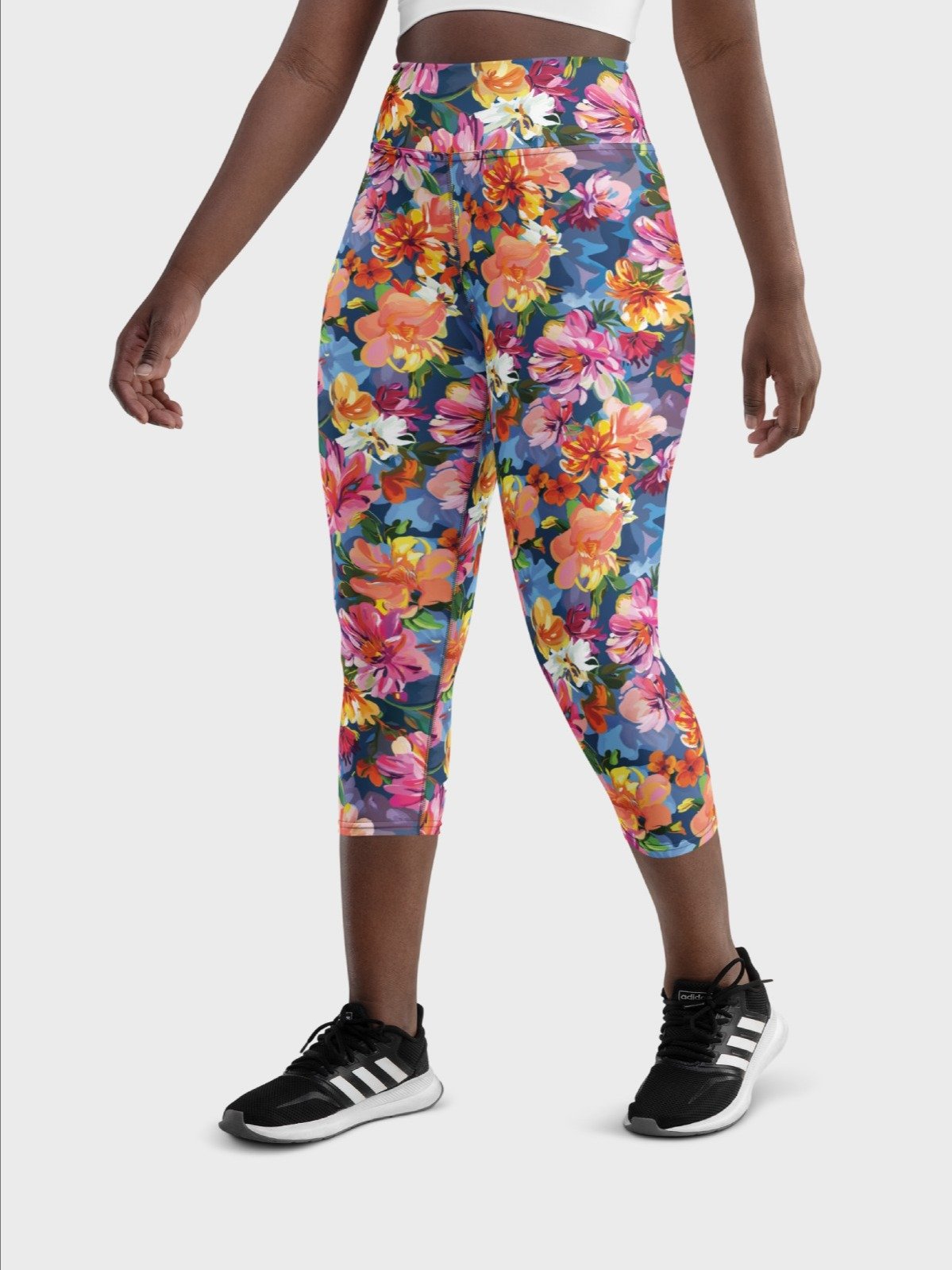 Capri Leggings "Bold Abstract Florals" product image (6)