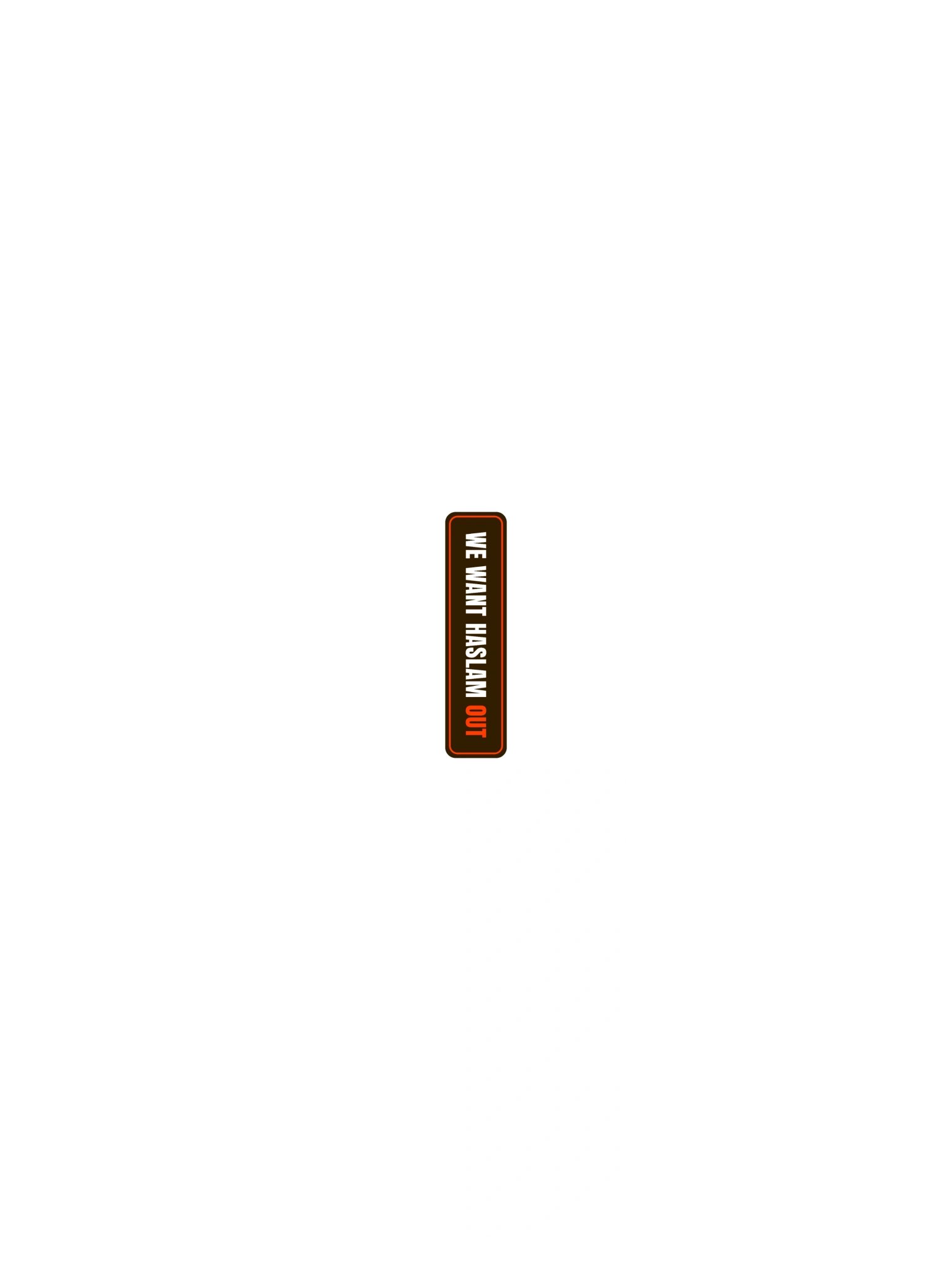 WE WANT HASLAM OUT Bumper Sticker product image (3)