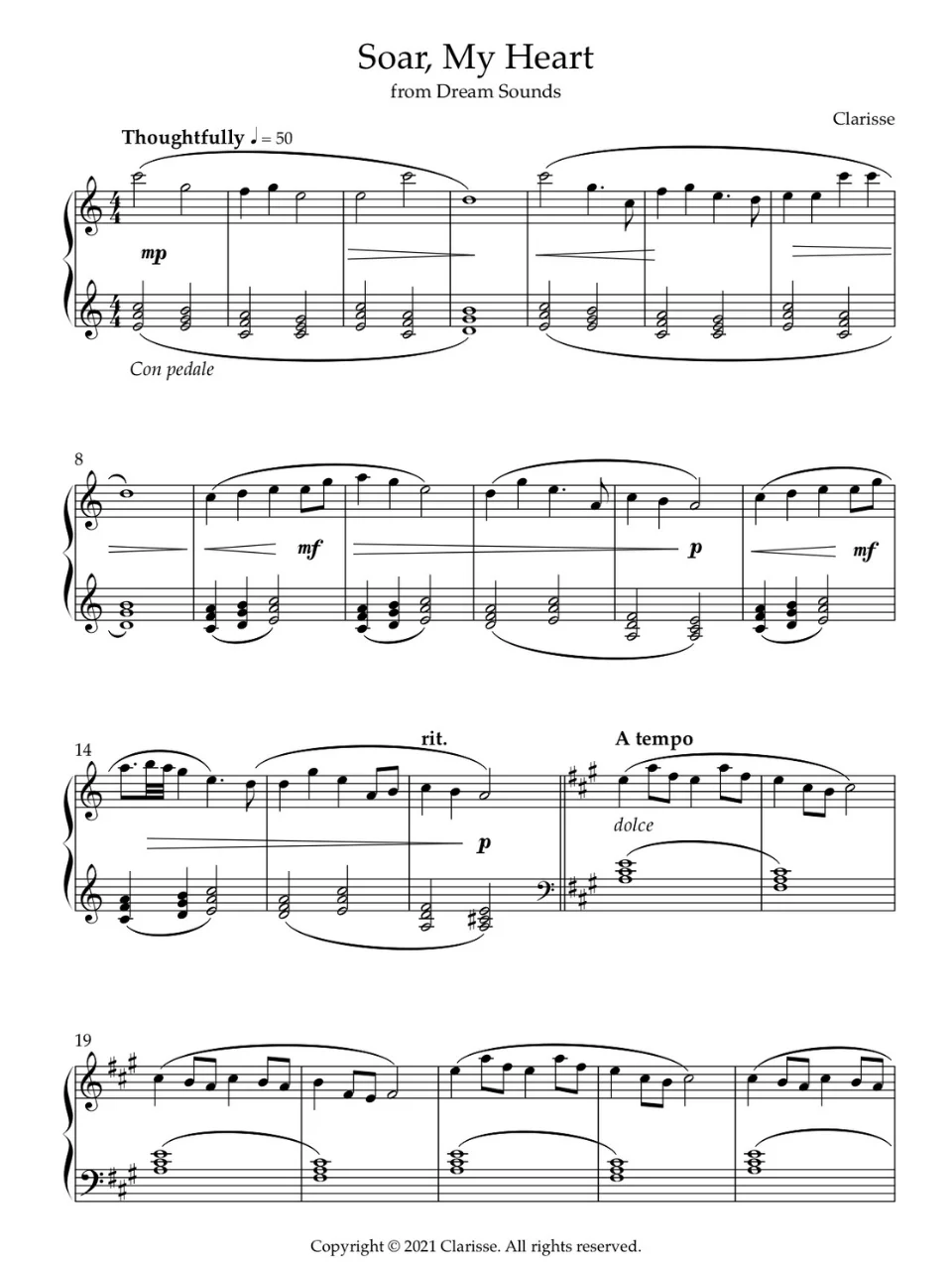 Soar, My Heart - Sheet Music product image (1)