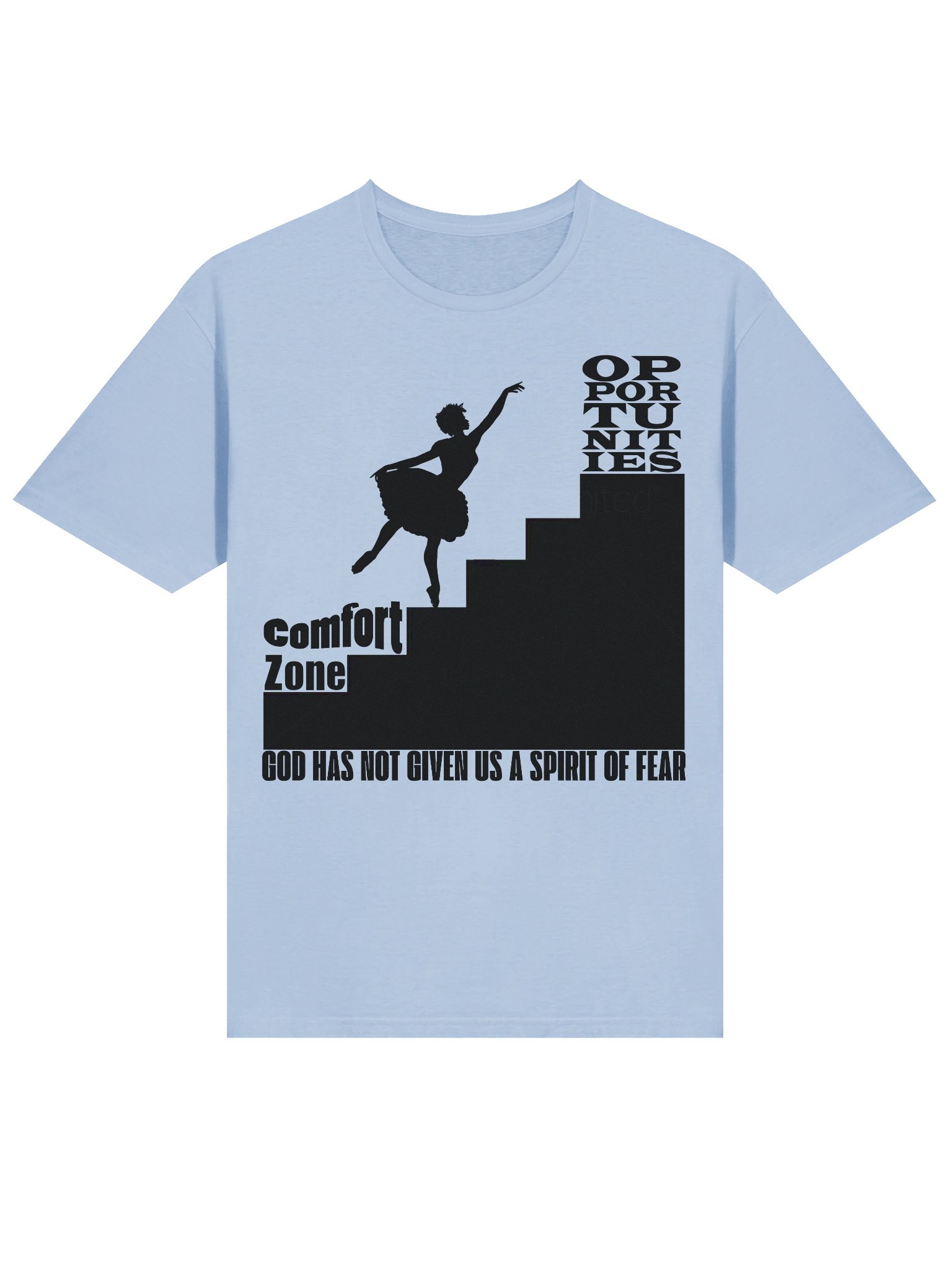 Opportunity begins at the end of our comfort zone. T-shirt product image (21)