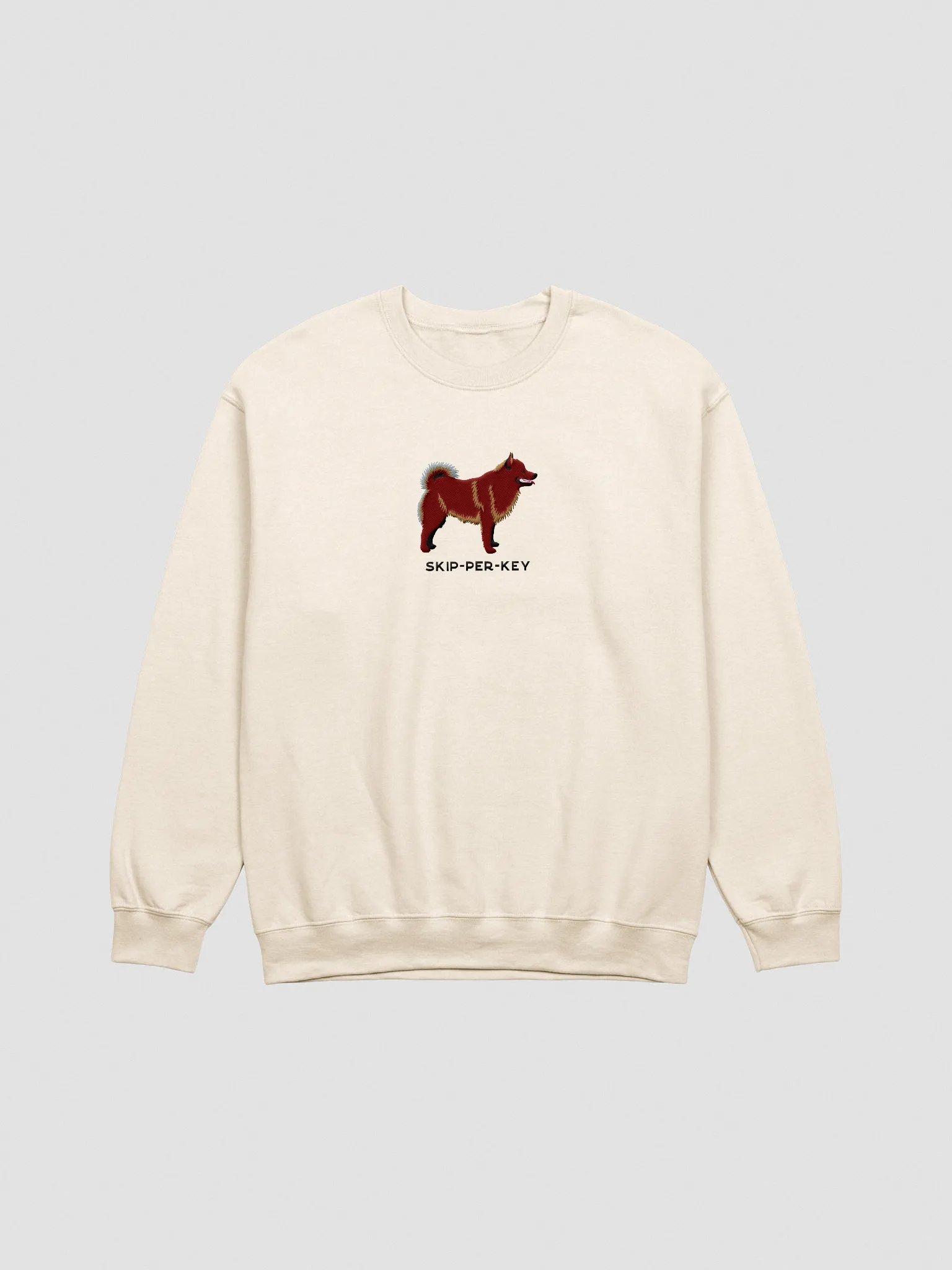 Skip-Per-Key Sweatshirt (Embroidered) of a Schipperke(Brown) product image (3)