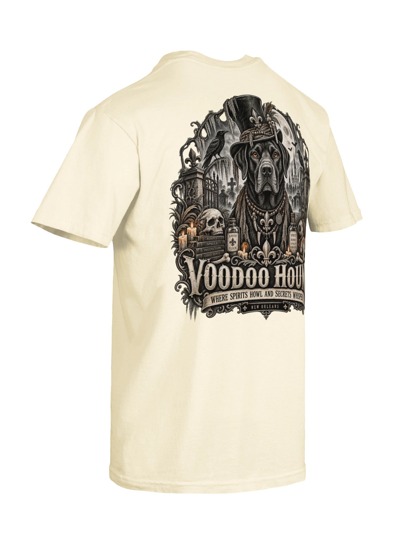 Voodoo Hound New Orleans Halloween Tee product image (28)