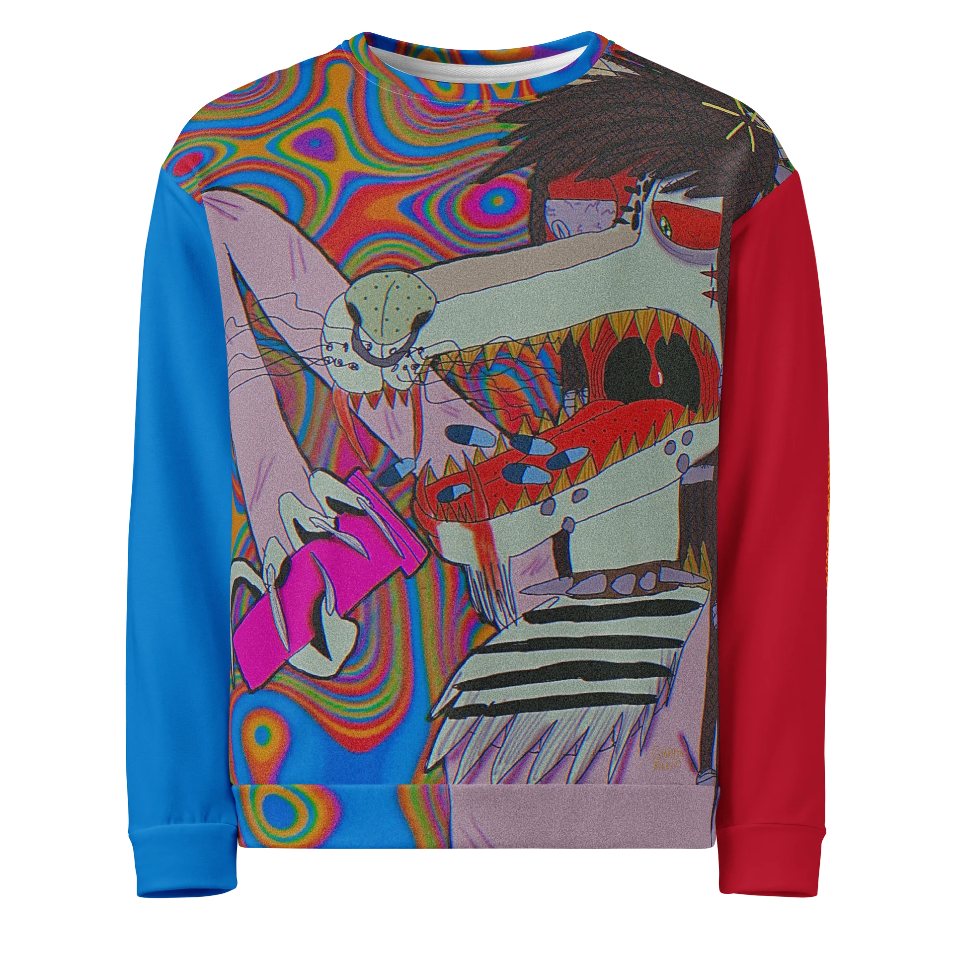 MaceoRX All-Over Print Recycled Unisex Sweatshirt | Houndmouse Art product image (1)