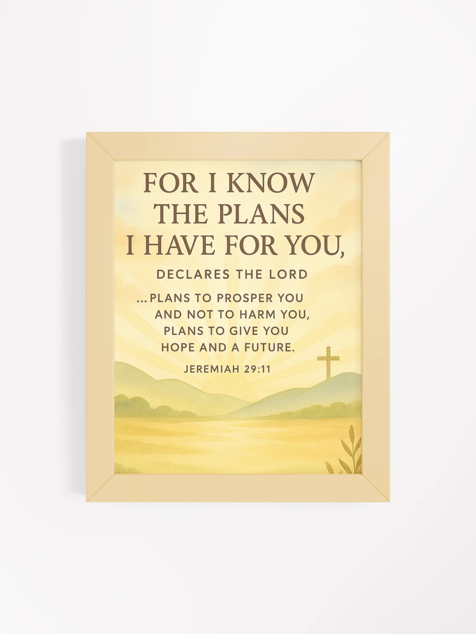 Jeremiah 29:11 Wall Art – Plans to Prosper You | Christian Scripture Wall Decor product image (62)