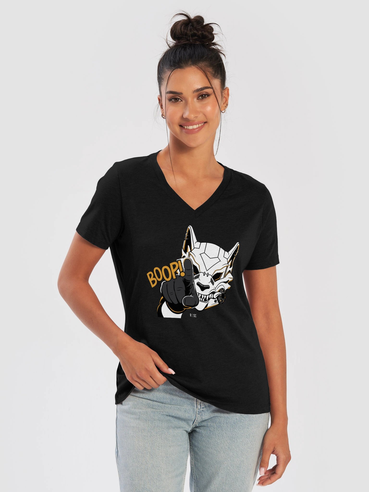 Wolf Boop V-Neck T-shirt product image (9)