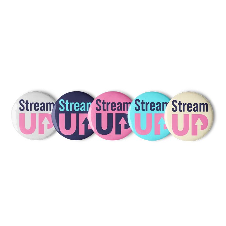 Stream UP Logo Pin Button Set product image (1)